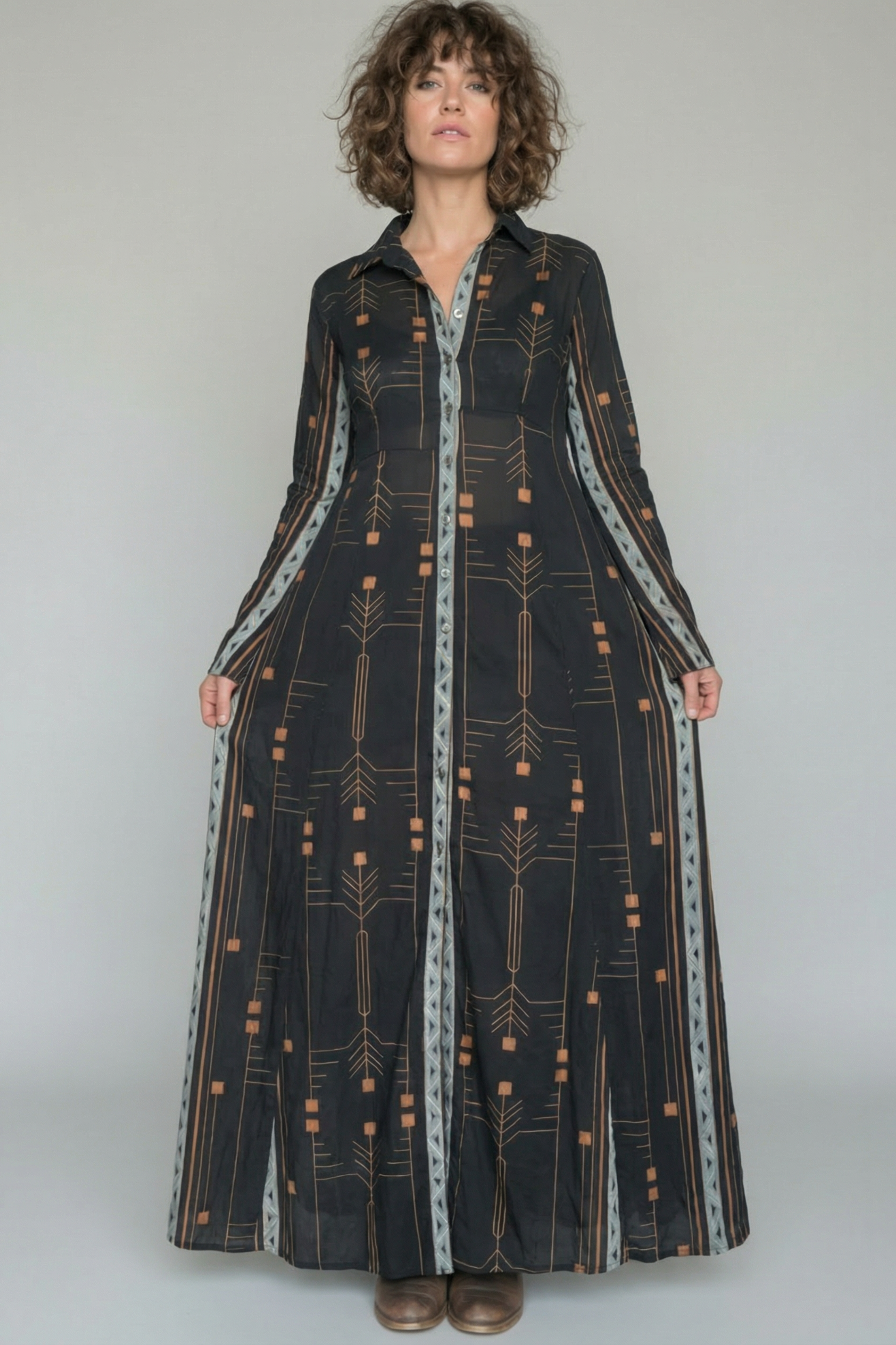 Kaia Maxi Dress ✦ Geo print