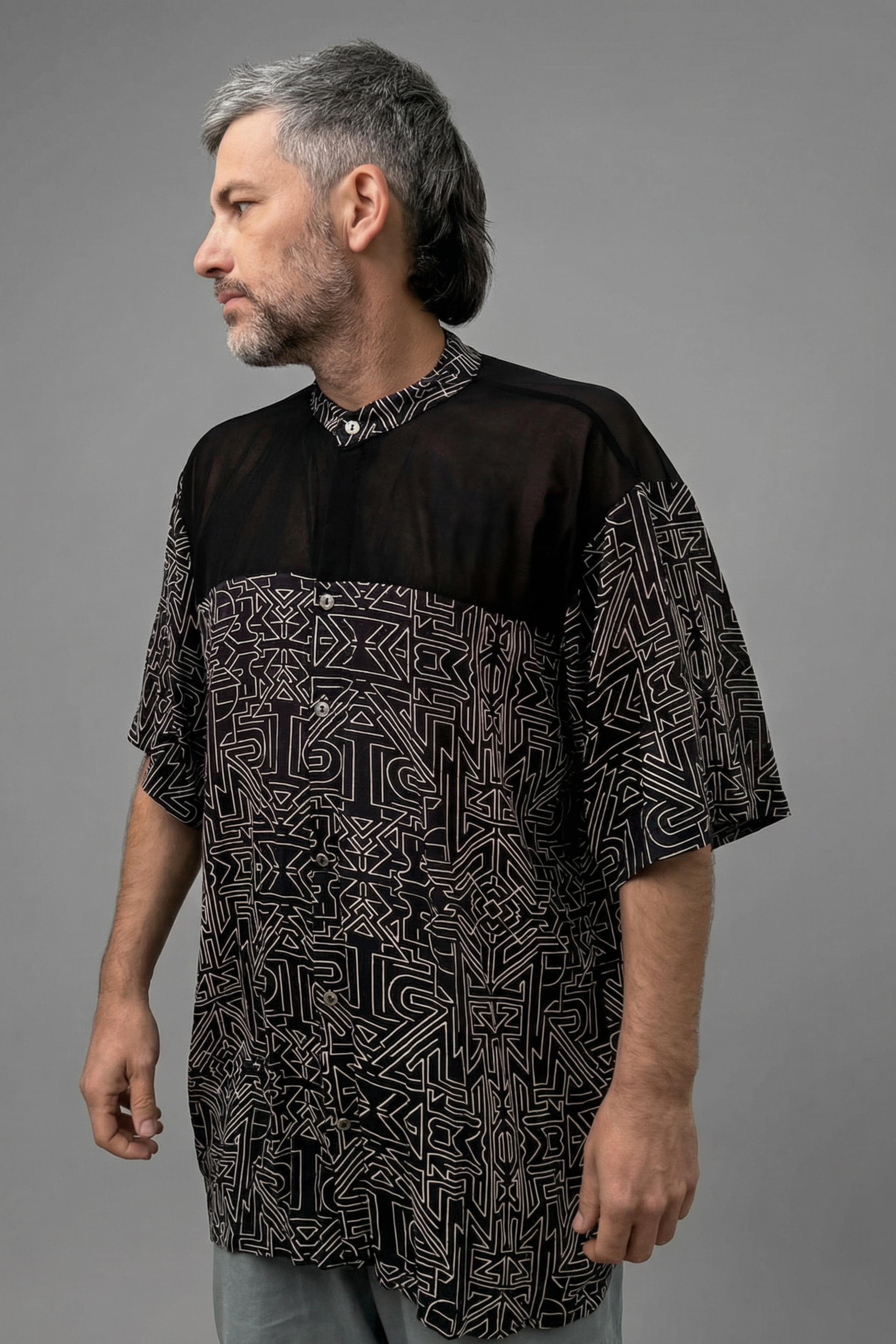 מכופתרת יוניסקס->גאו פרינט