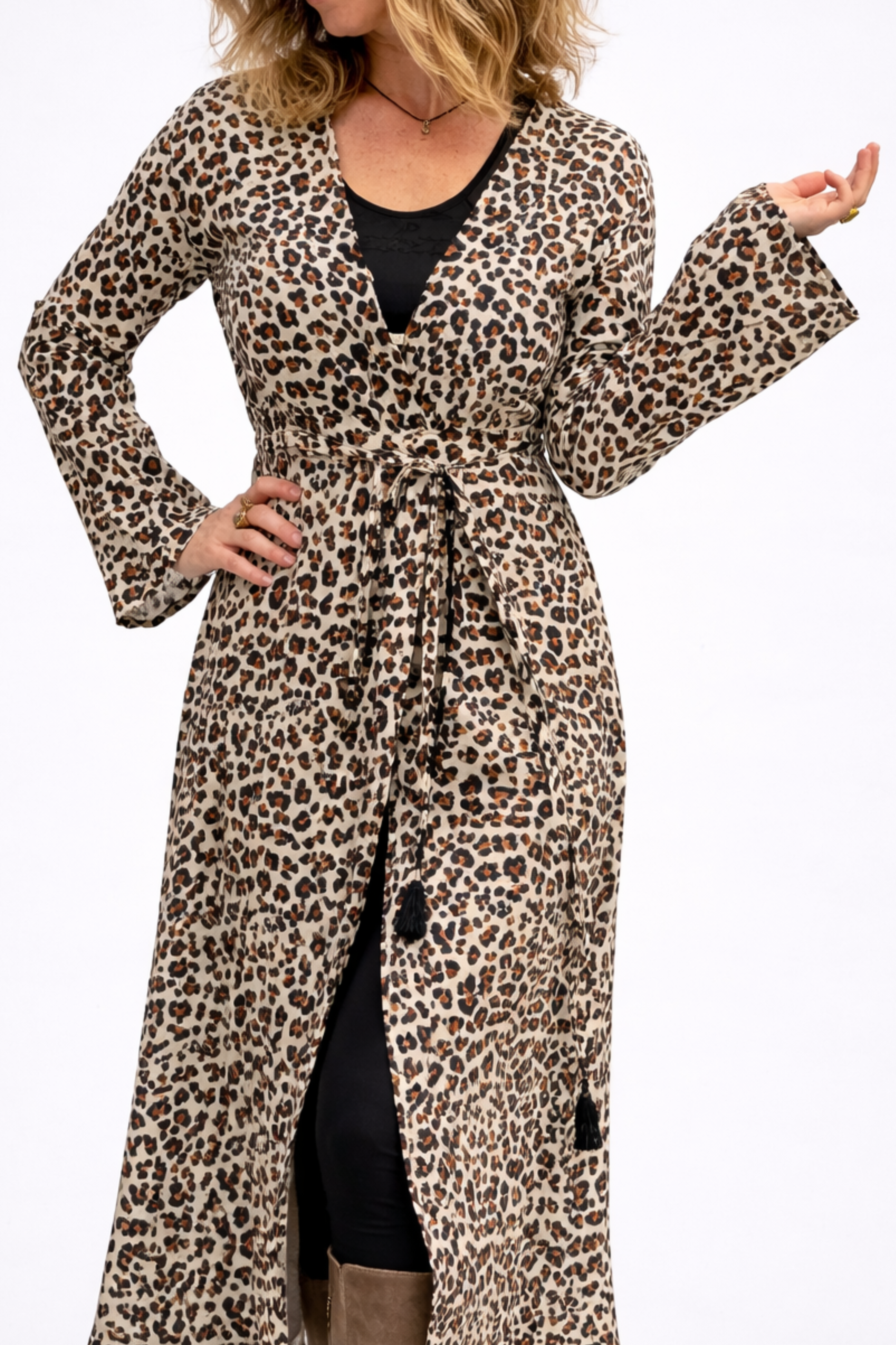 Luma Kimono Dress ✦ Leopard Print