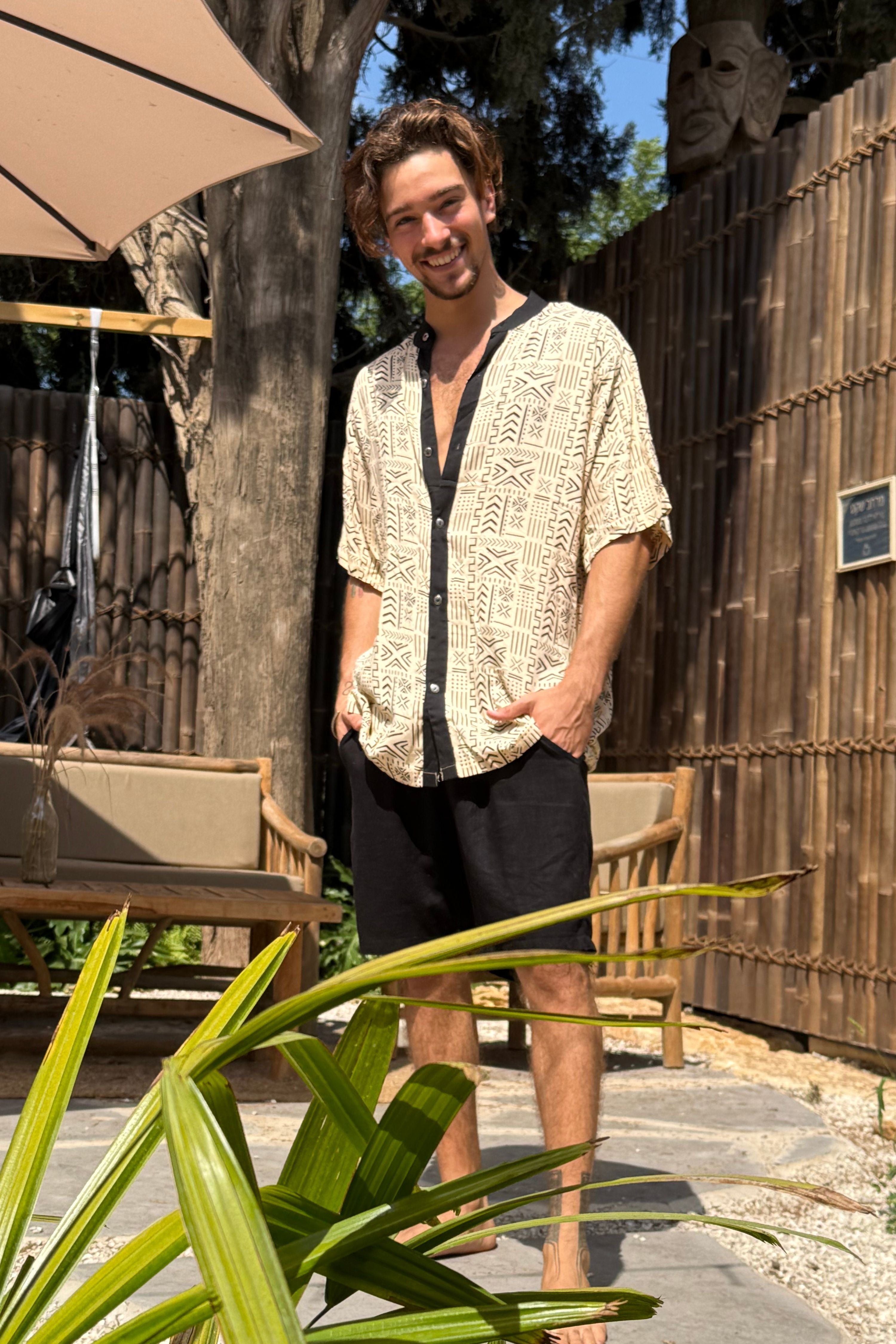 מכופתרת יוניסקס-> שחור לבן