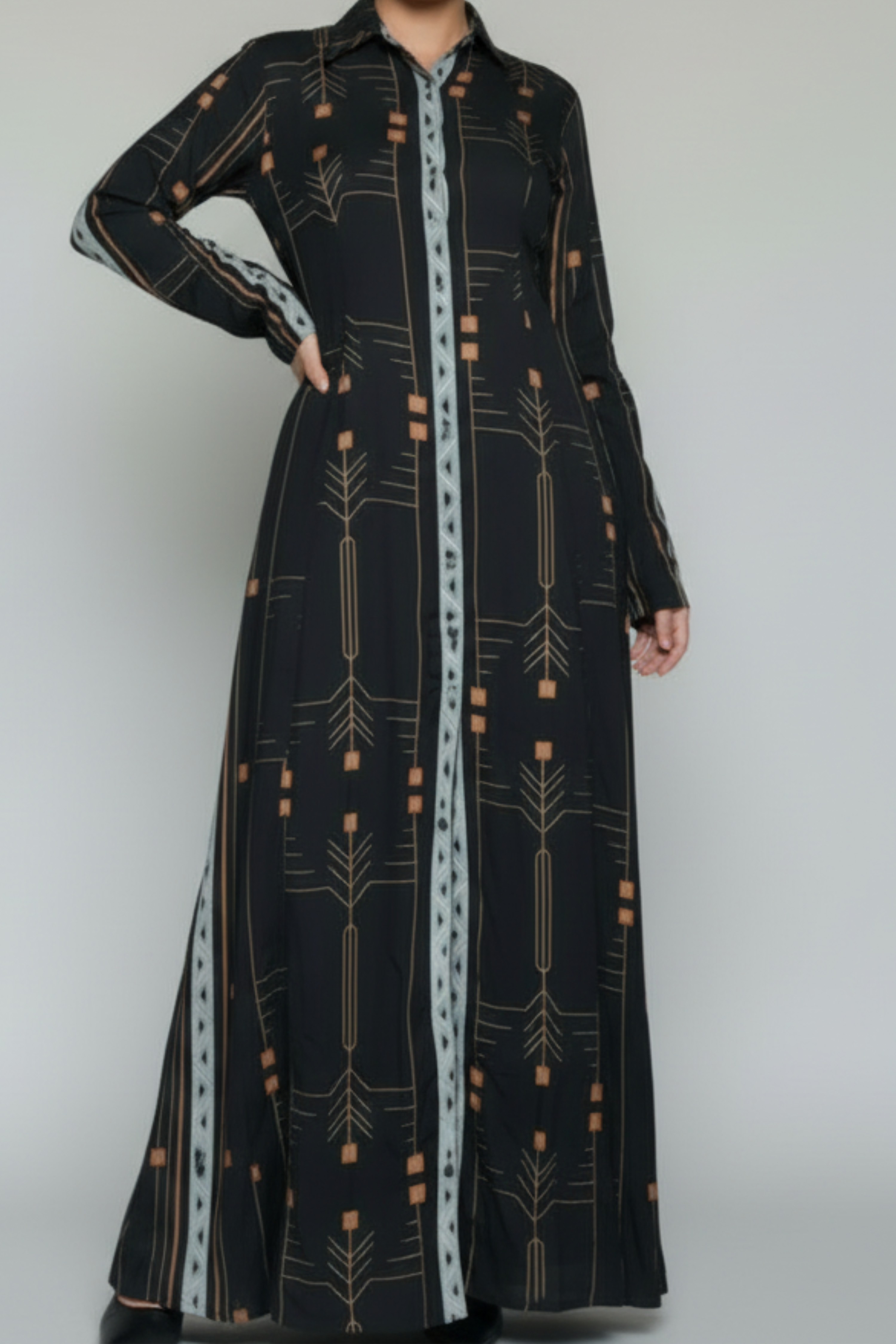 Kaia Maxi Dress ✦ Geo print