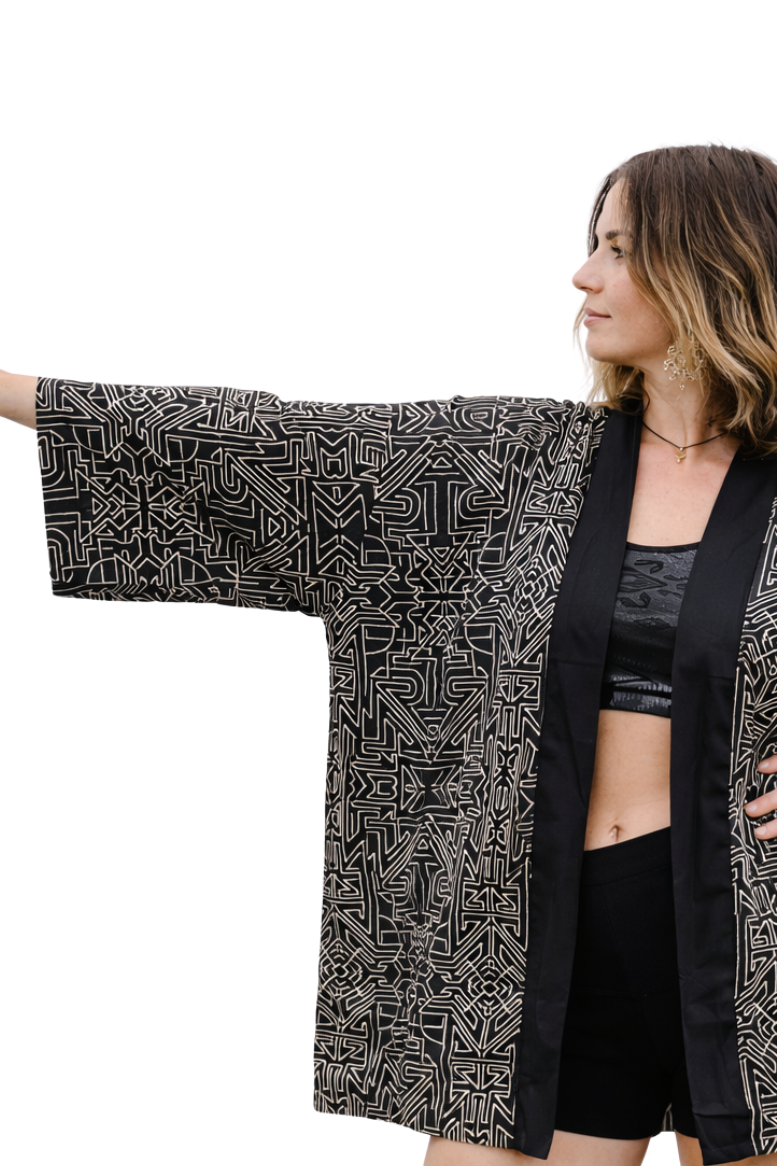 Tokyo Kimono ✦ Tribal Maze Print