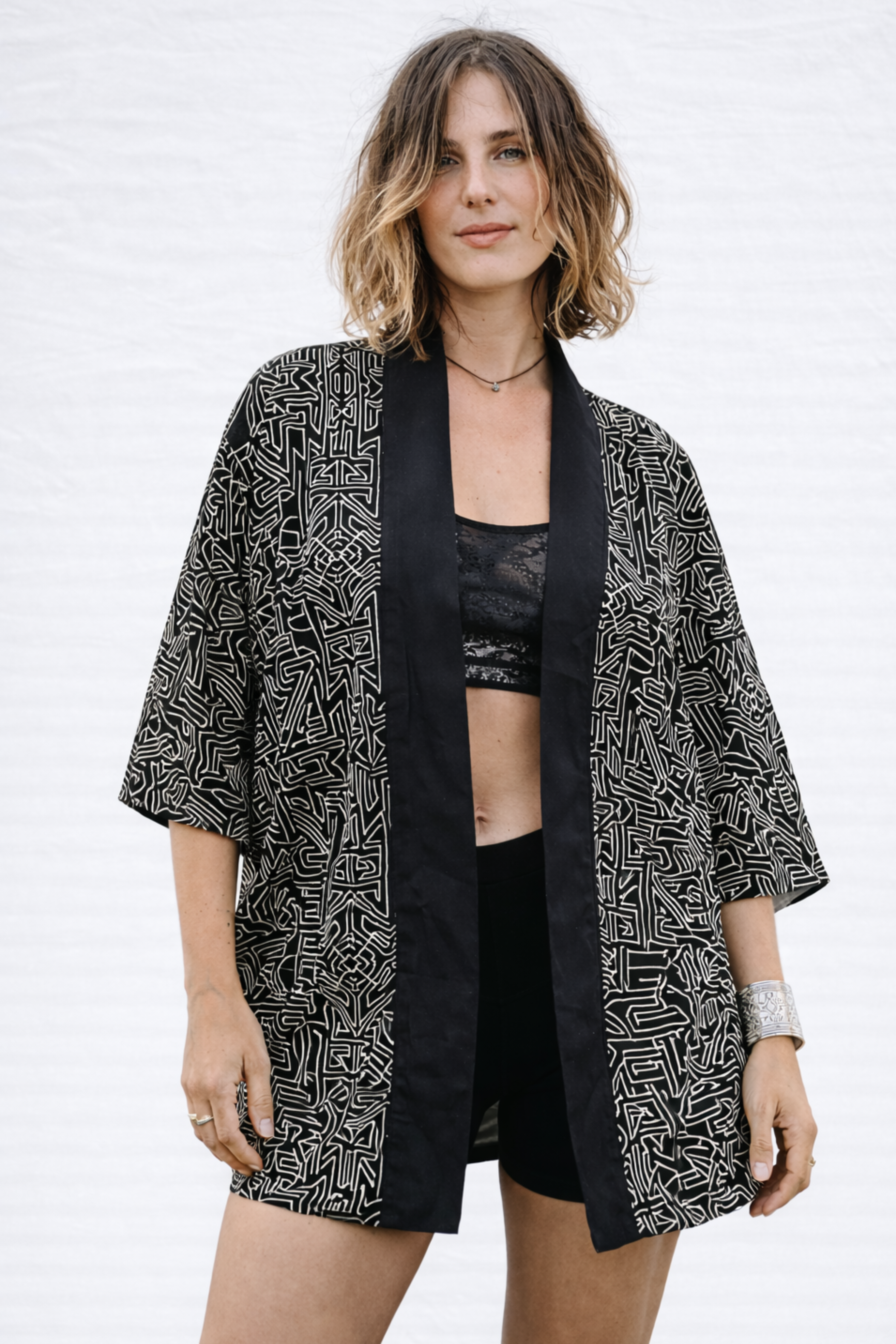 Tokyo Kimono ✦ Tribal Maze Print