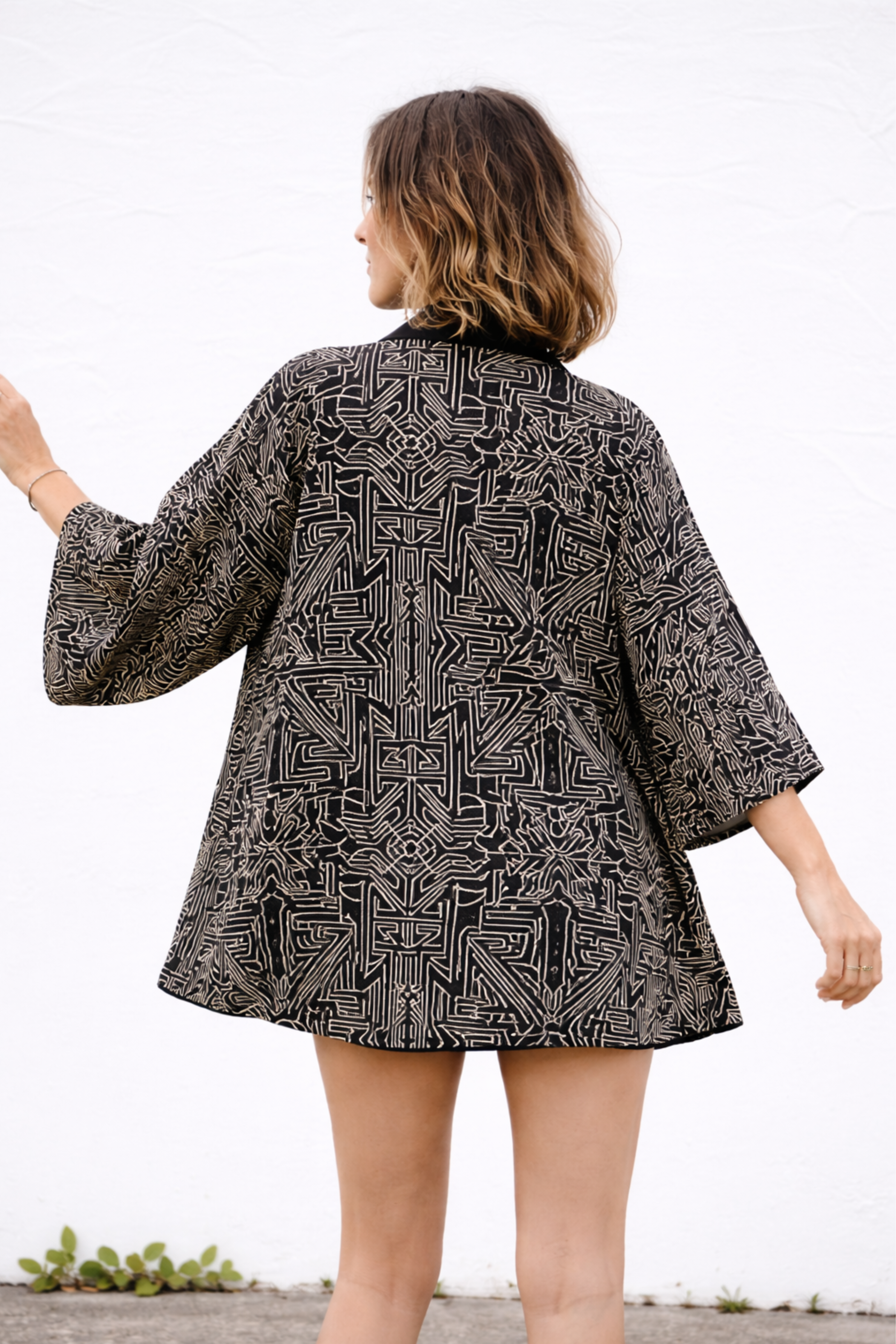 Tokyo Kimono ✦ Tribal Maze Print