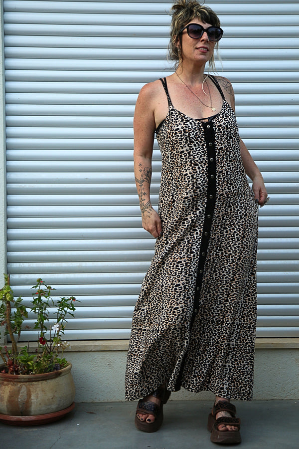 Nika maxi dress --> Leopard Print
