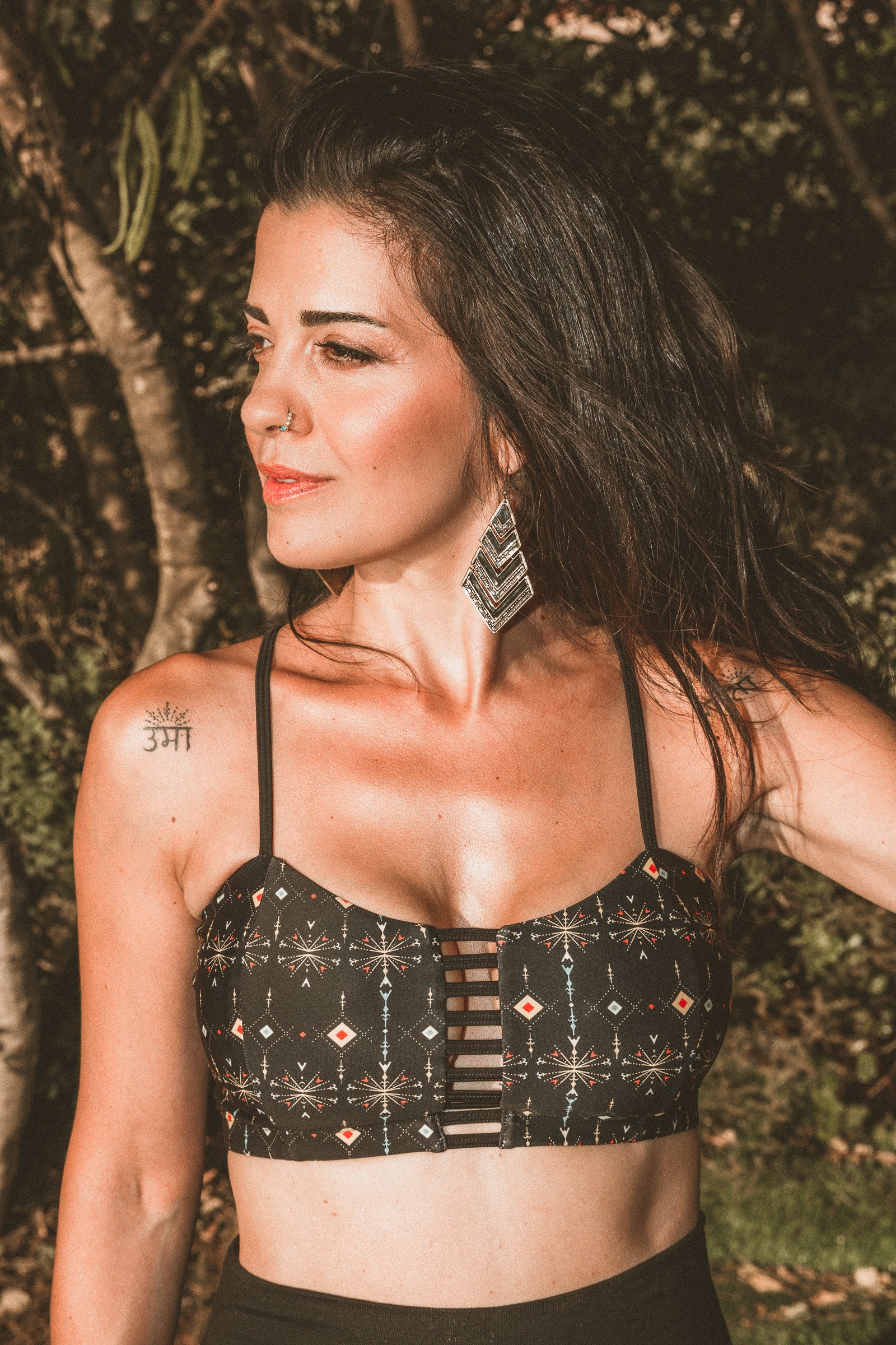 Mia Crop top✦ Fireworks Print