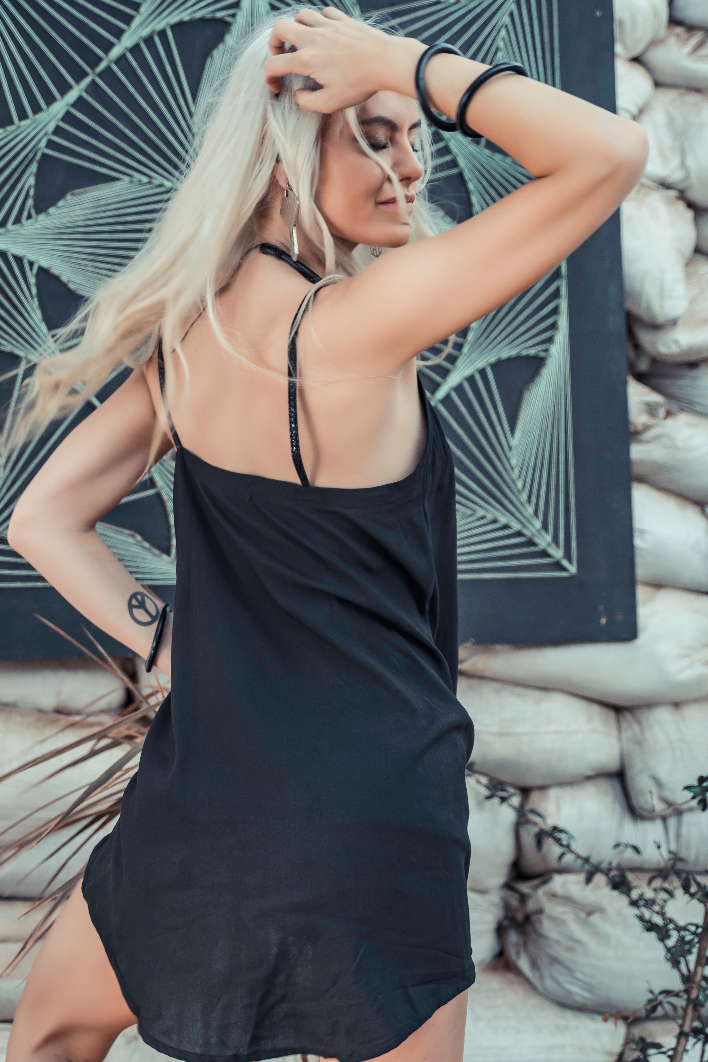 Black mini dress