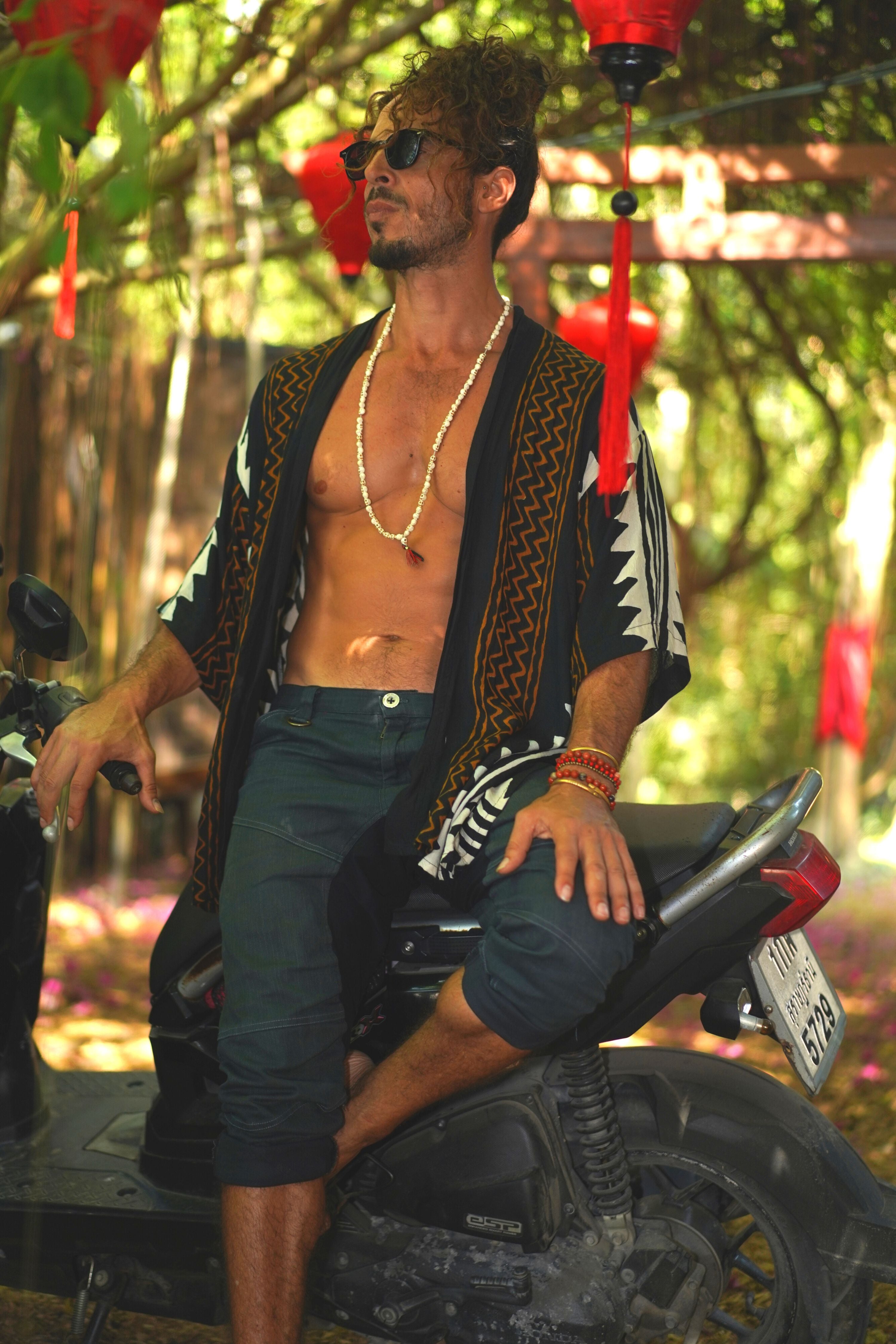 קימונו לגבר-> טרייבל פרינט