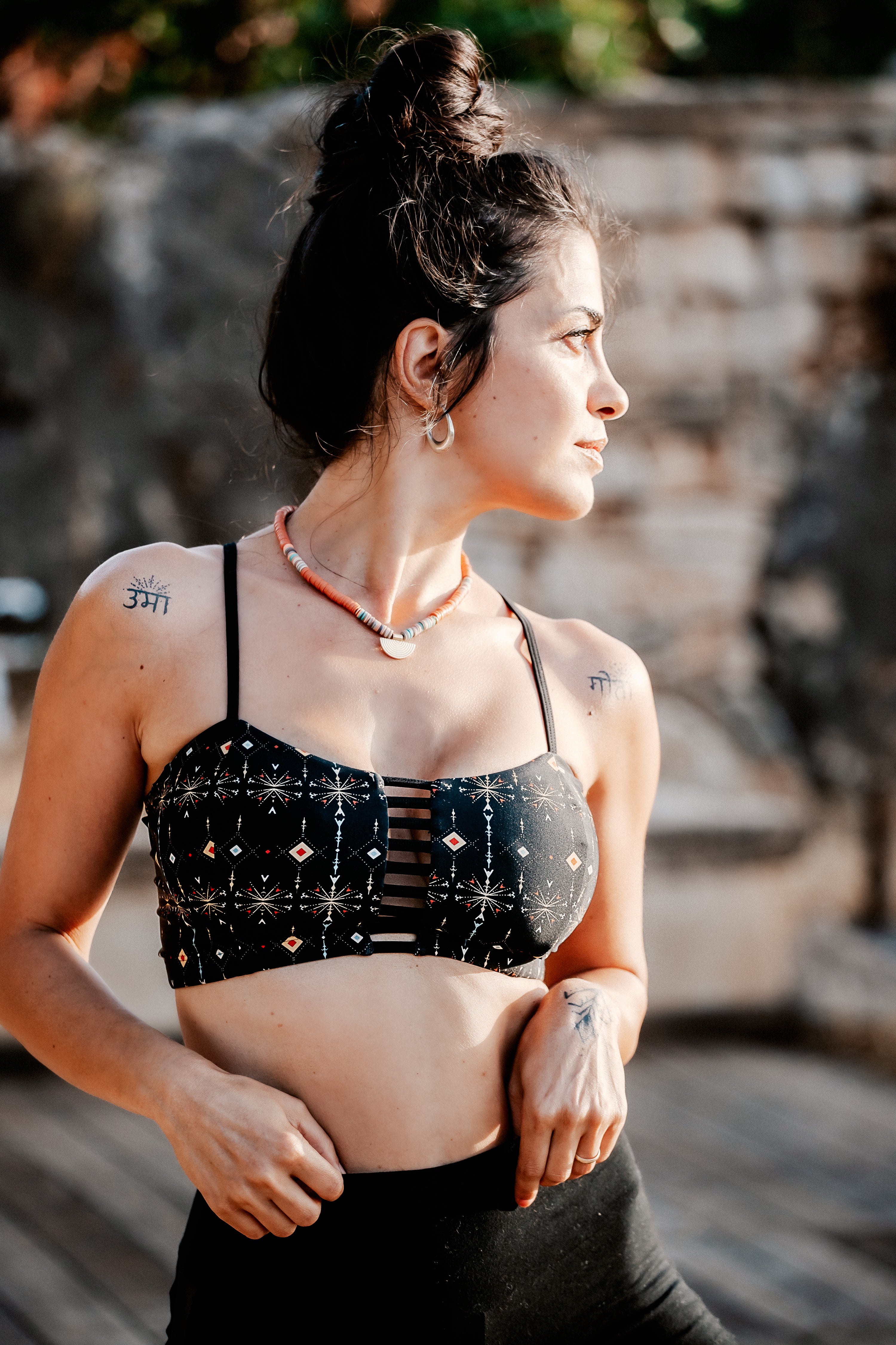 Mia Crop top✦ Fireworks Print