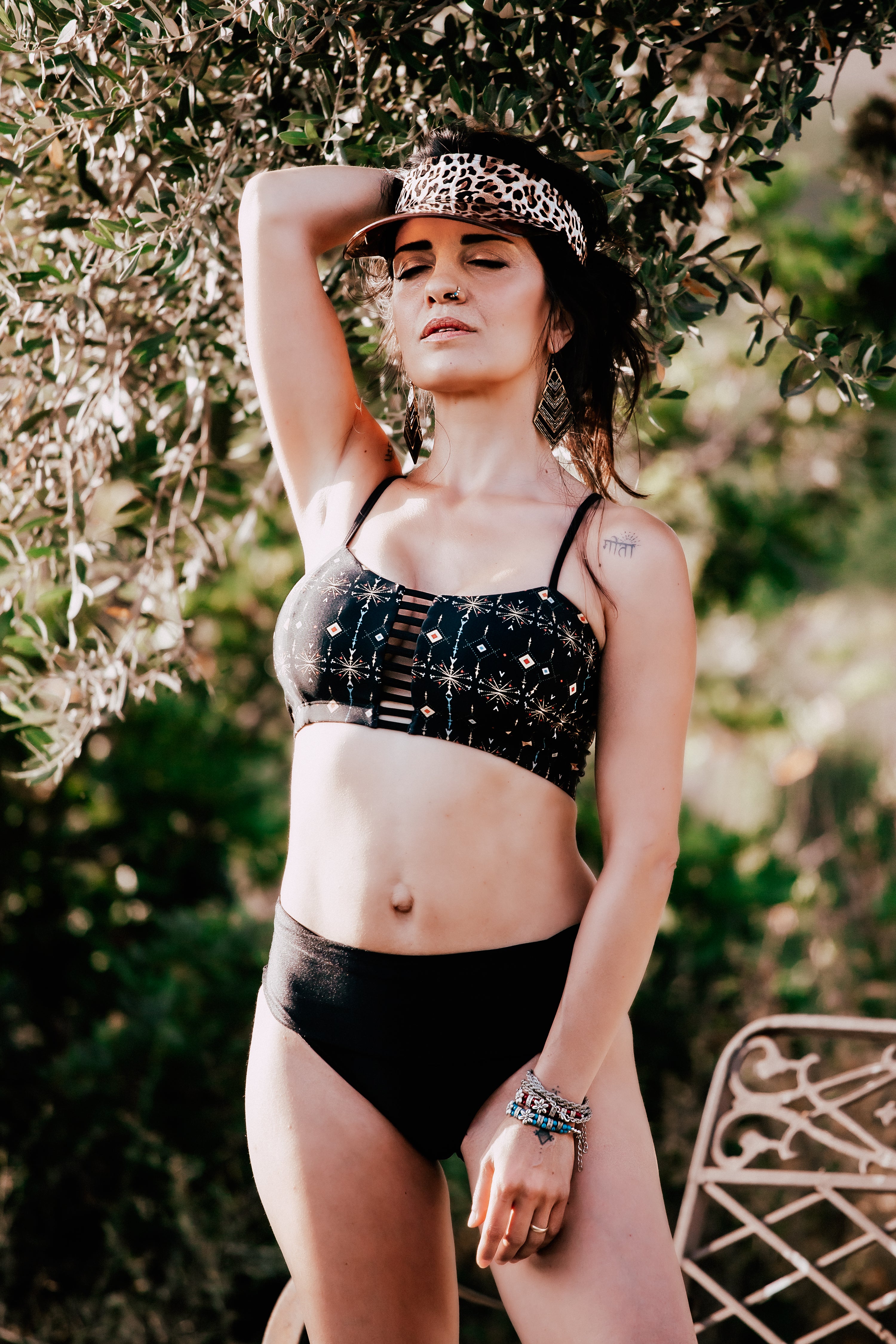 Mia Bikini Set ✦ Fireworks Print Black