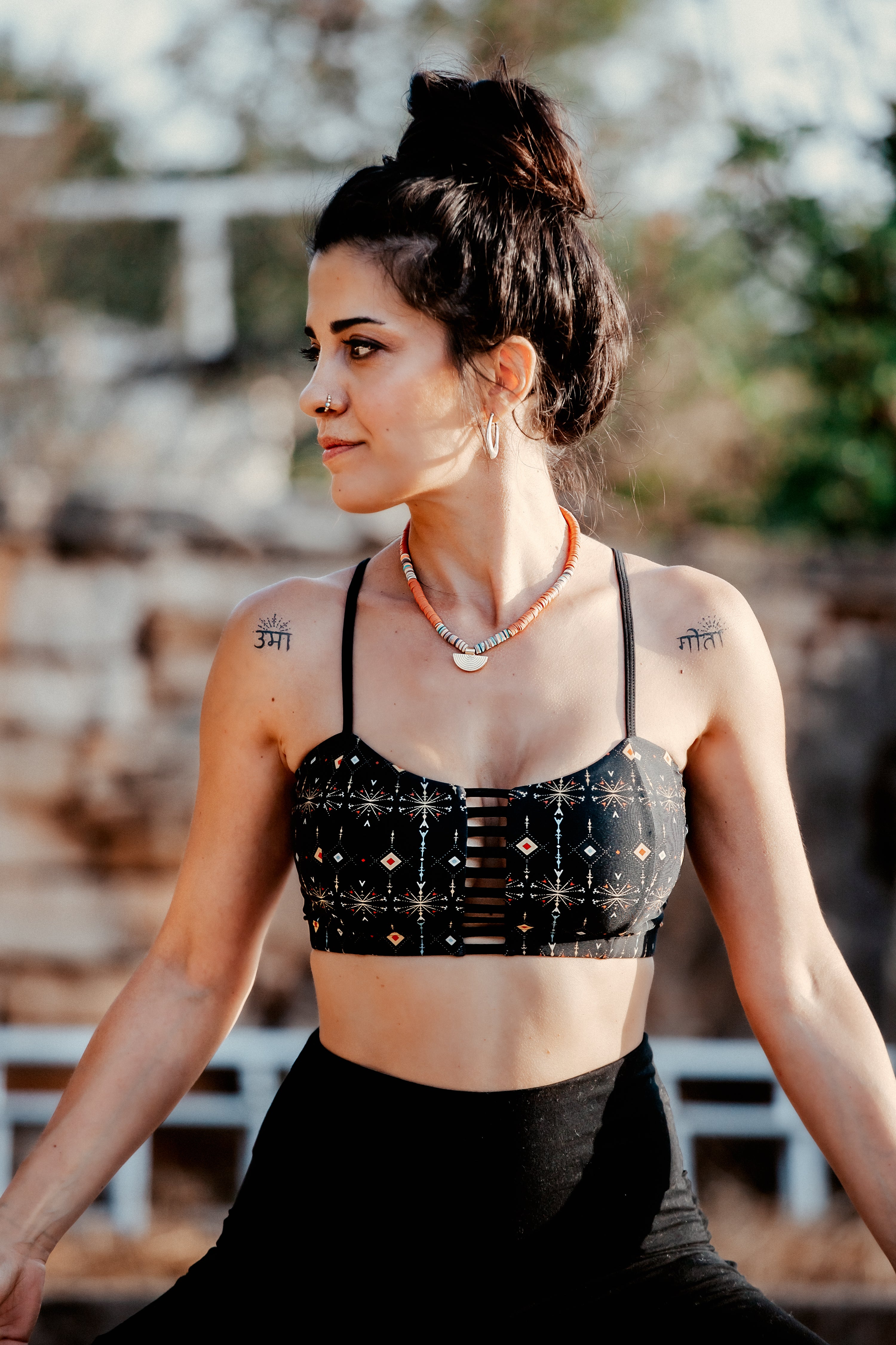 Mia Crop top✦ Fireworks Print