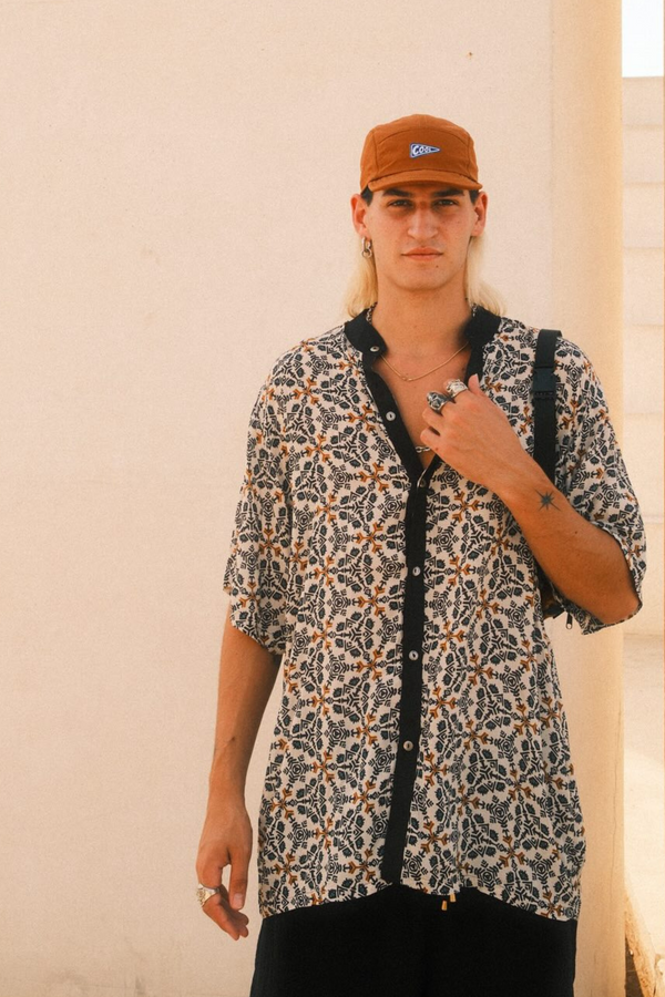 Button Shirt -->  Faluja Print