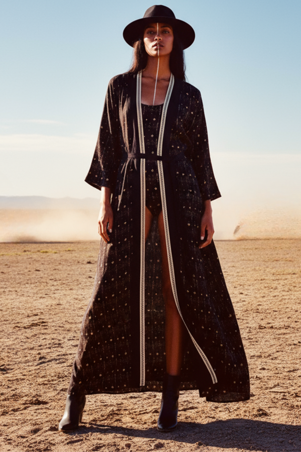 Boho Kimono -->  Fireworks print