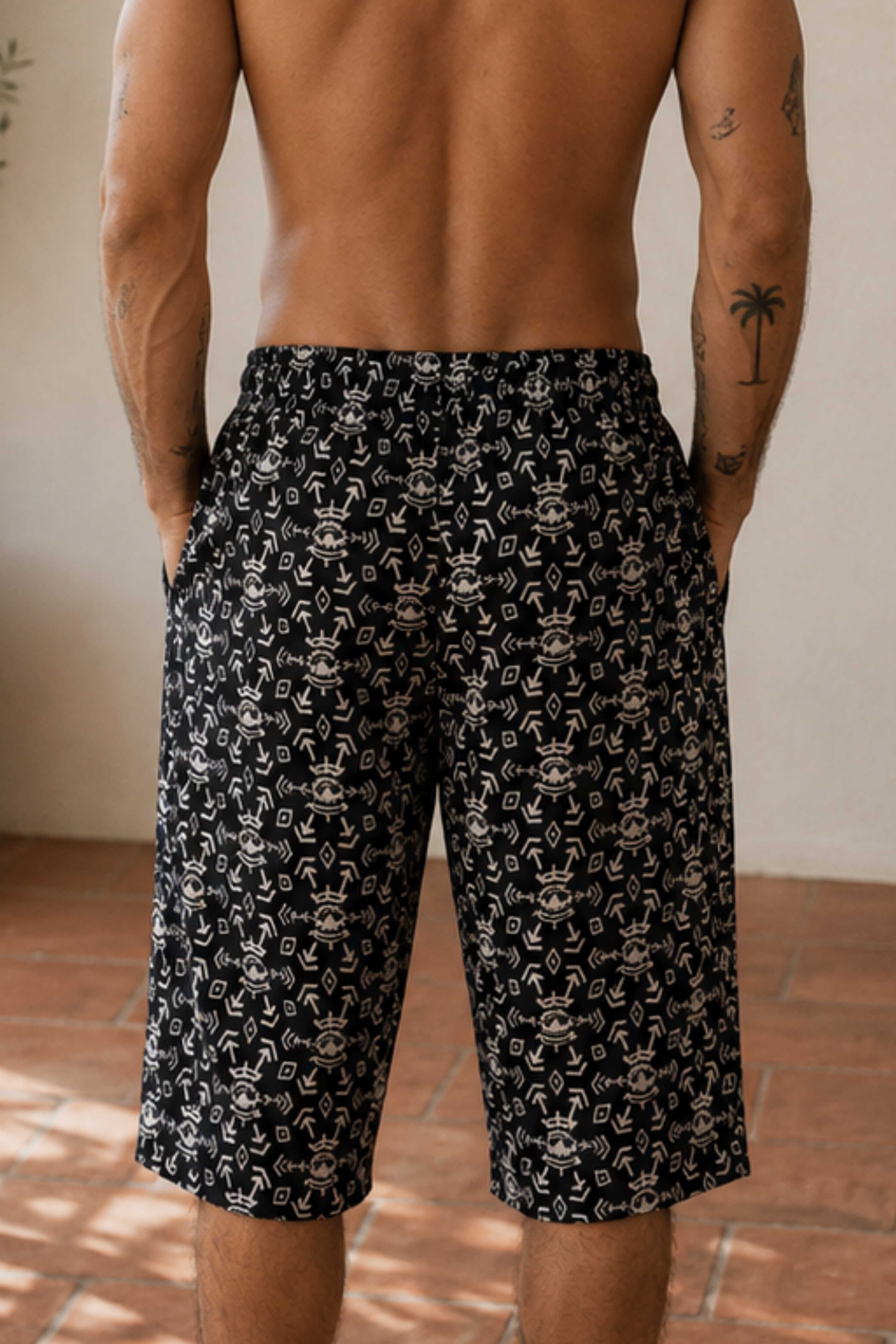Milo Shorts ✦Faluja BW Print
