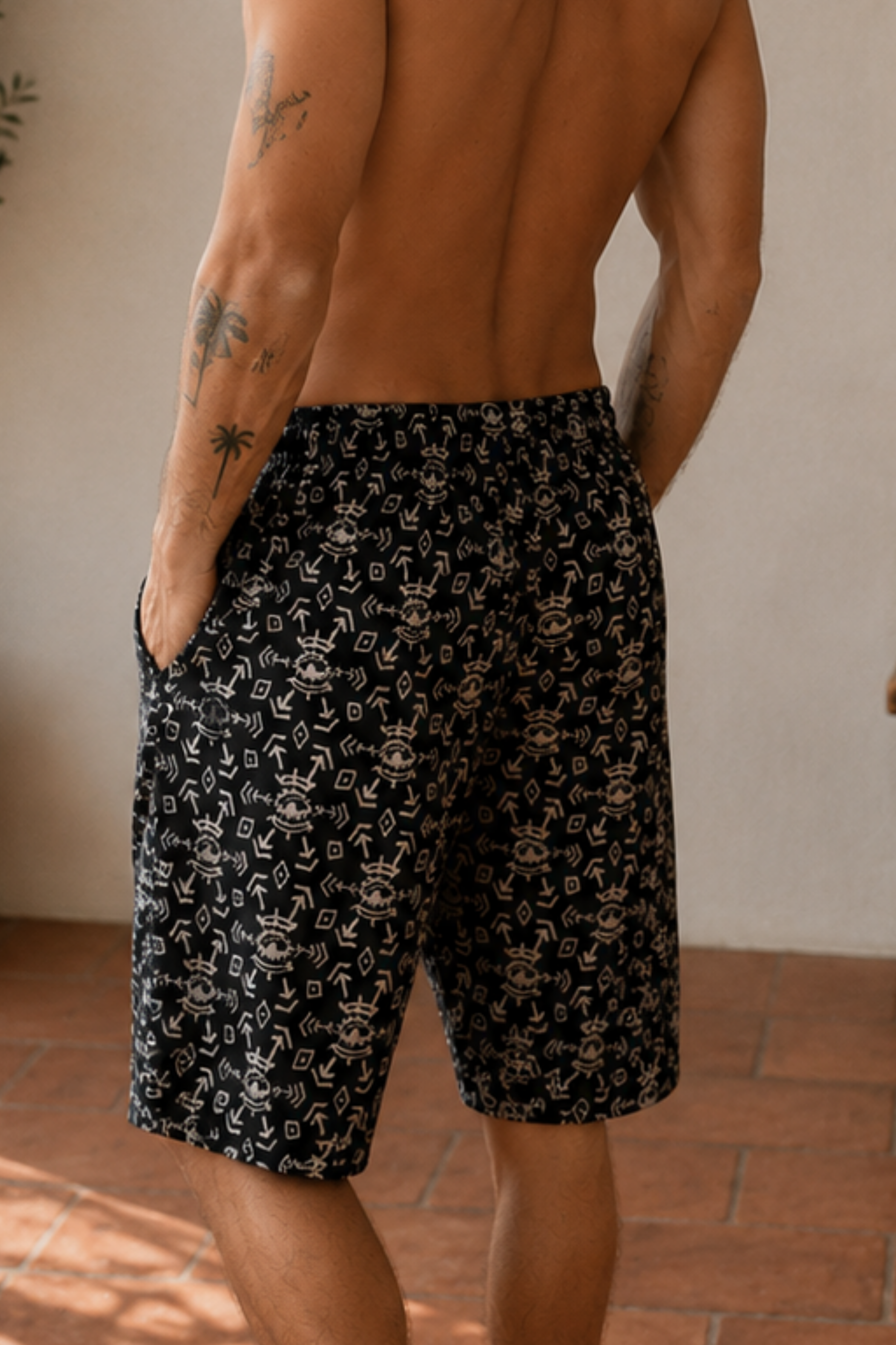 Milo Shorts ✦Faluja BW Print