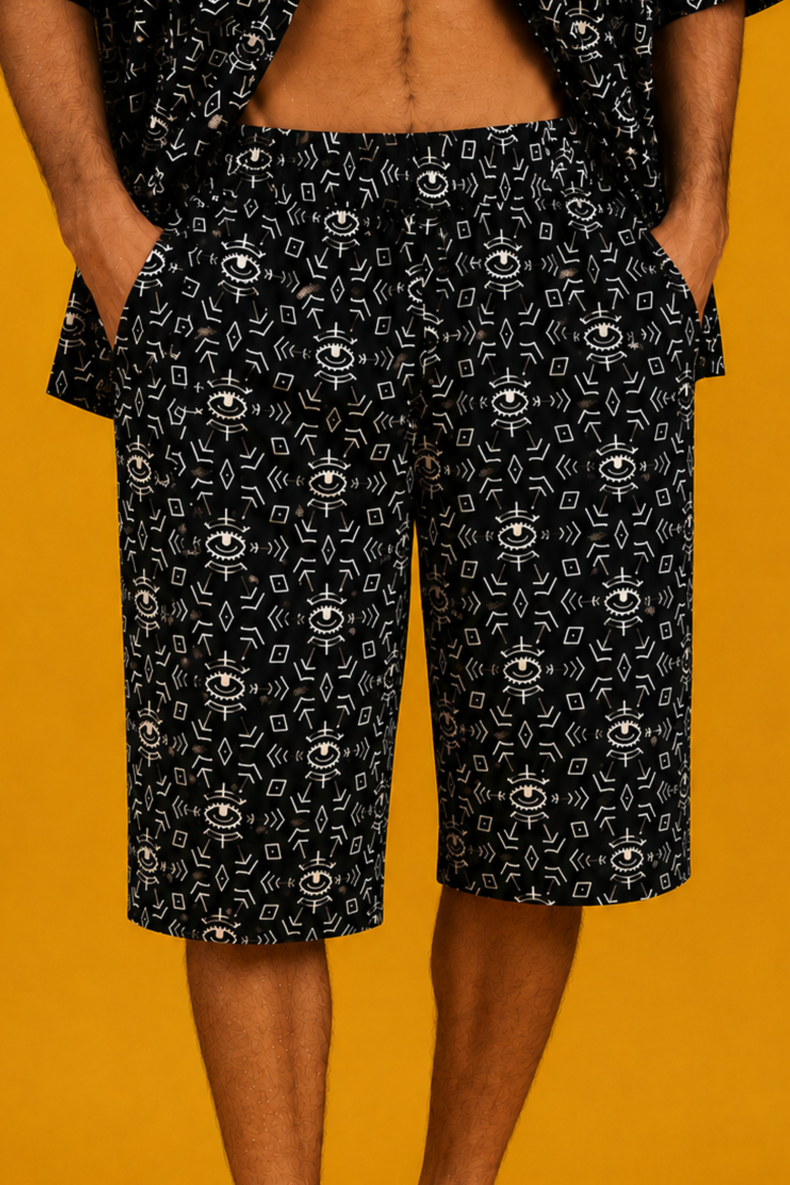 Milo Shorts ✦Faluja BW Print