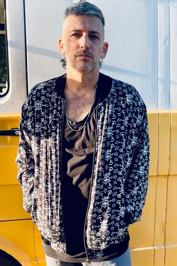 Mens Bomber Jacket--> BW Print