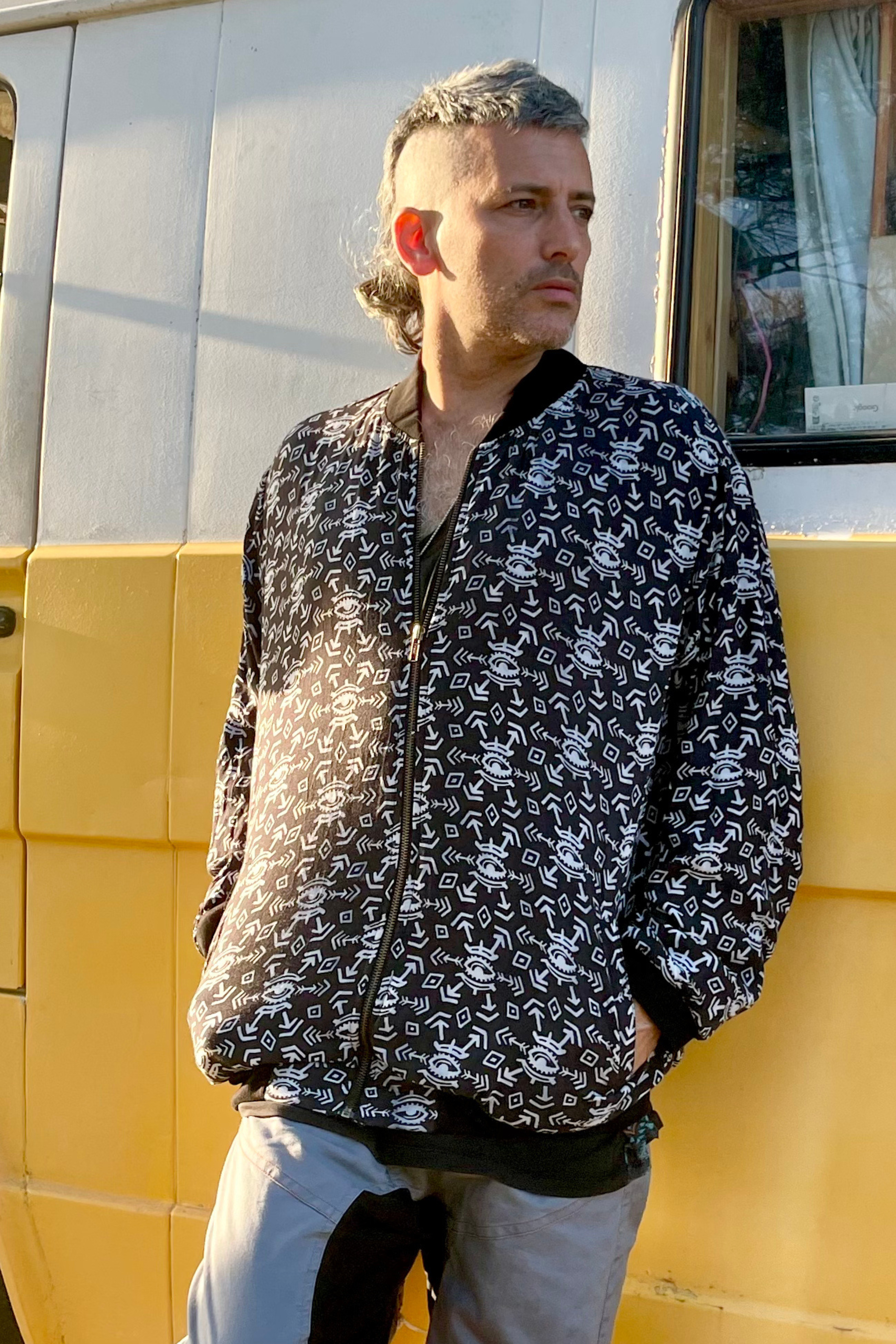 Bomber Jacket ✦ Faluja BW Print