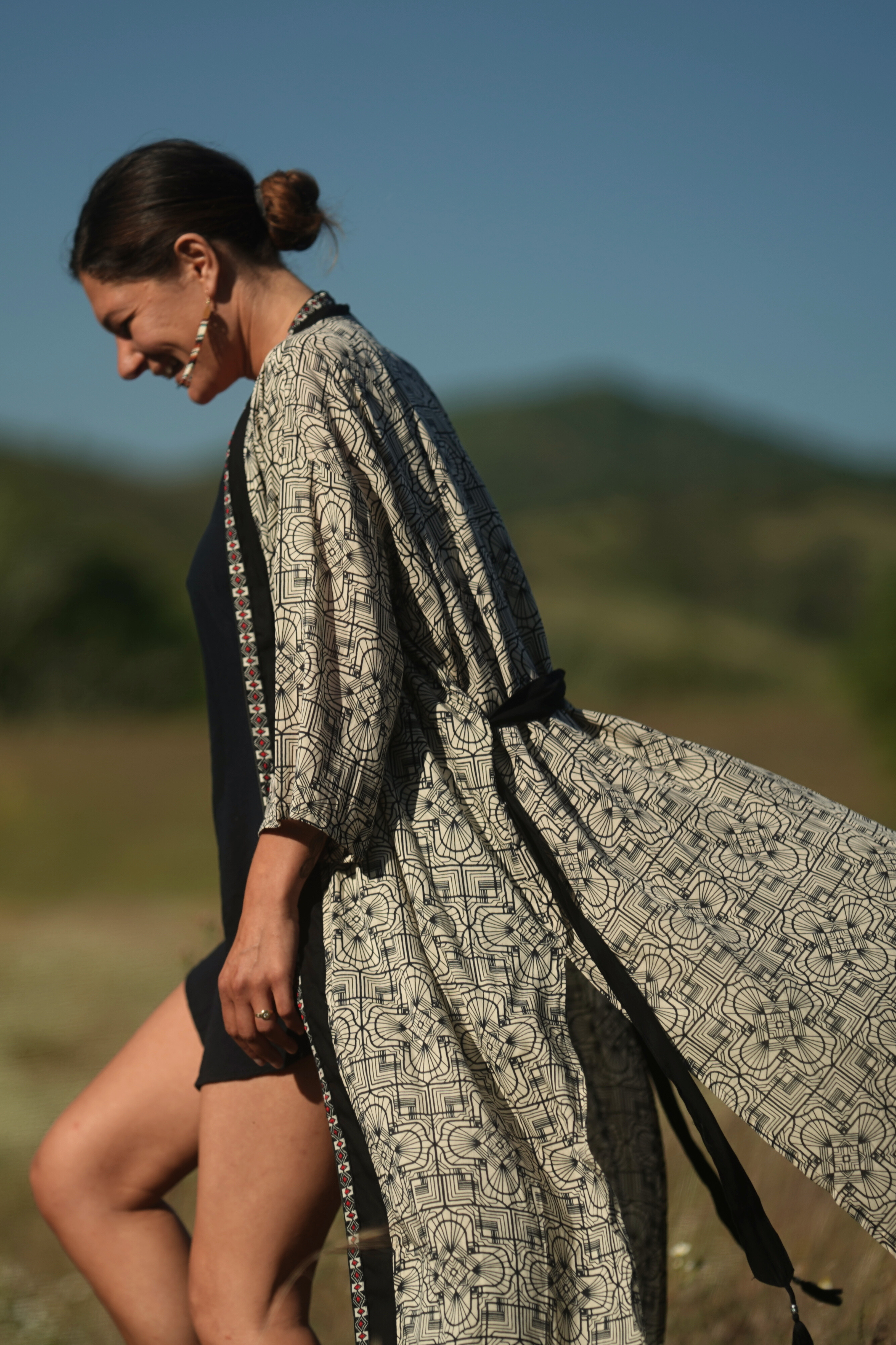 Boho Kimono ✦ Bw print