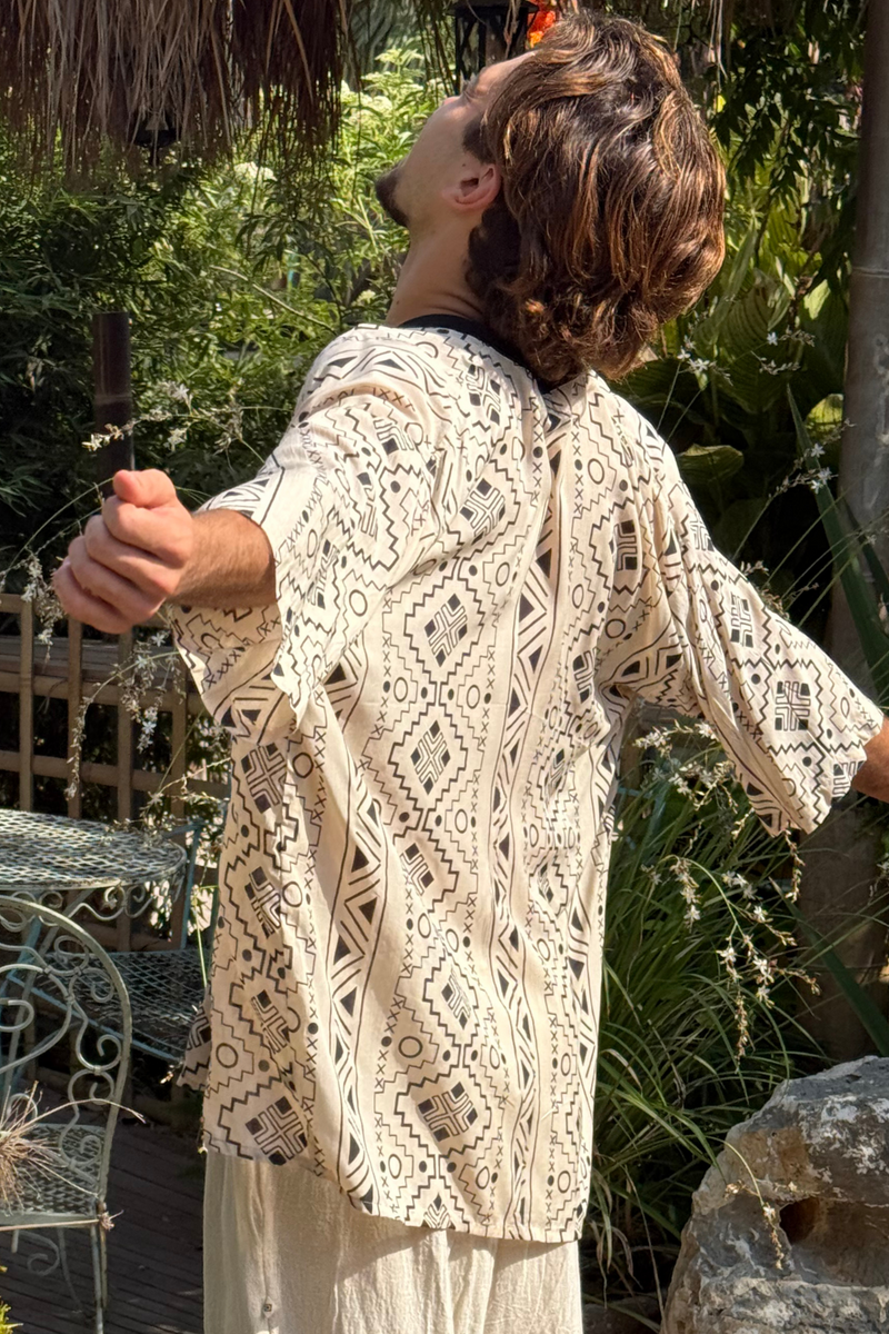 Men's Kimono --> BW Print