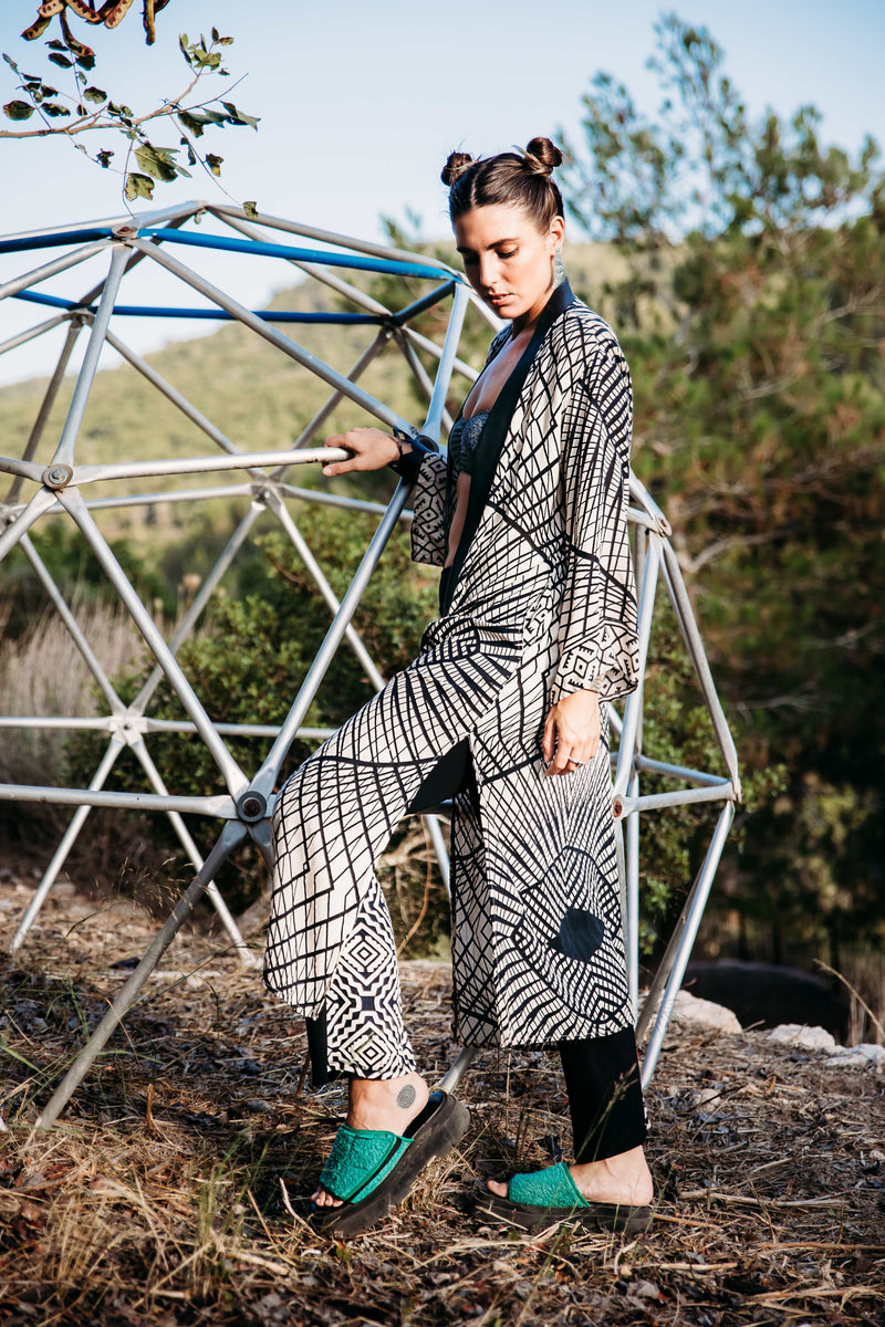 Boho Kimono --> Geo print