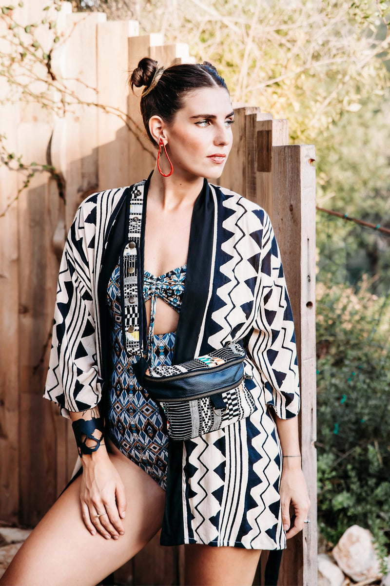 Boho kimono --> BW print