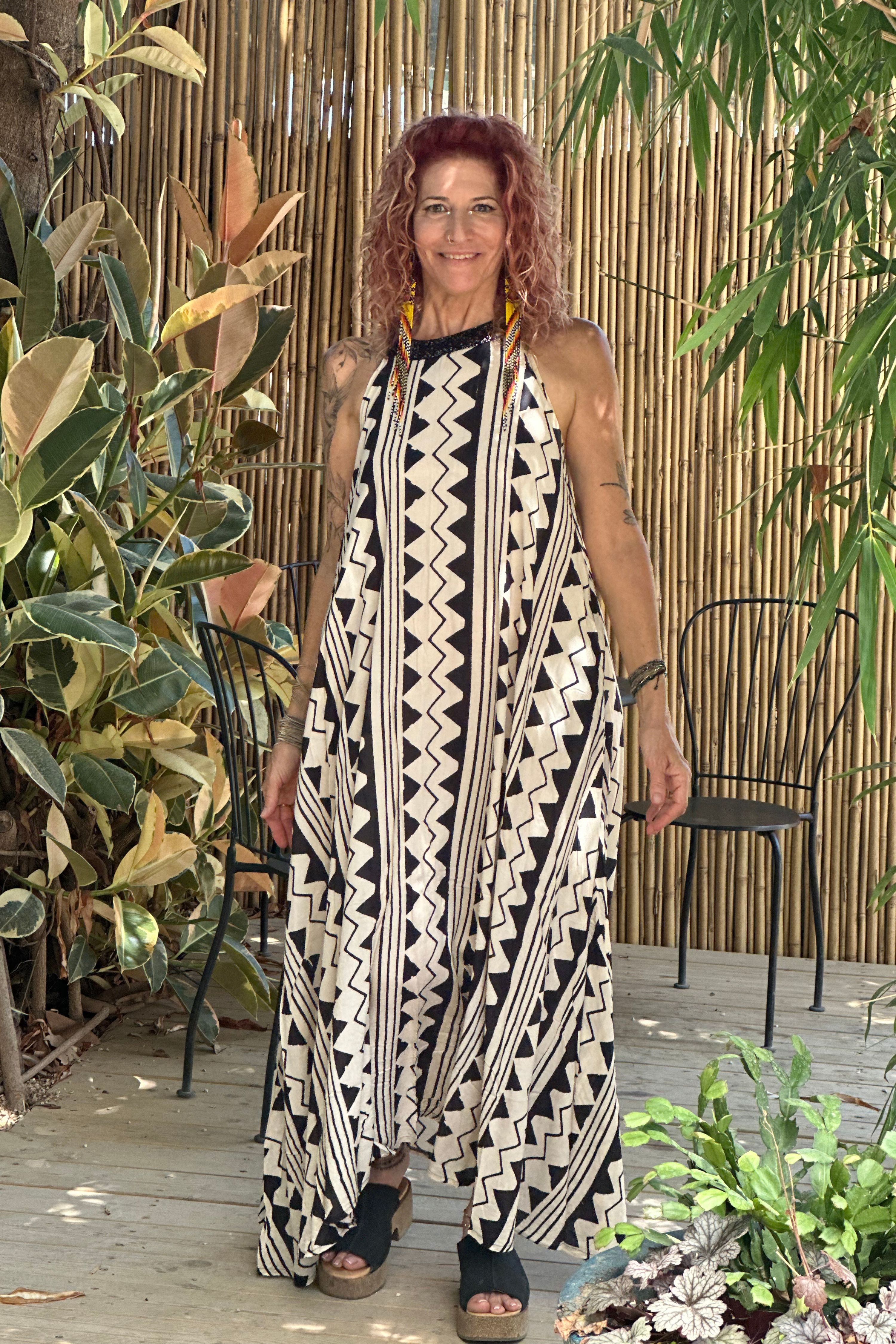 Nina maxi dress ✦ Mono print