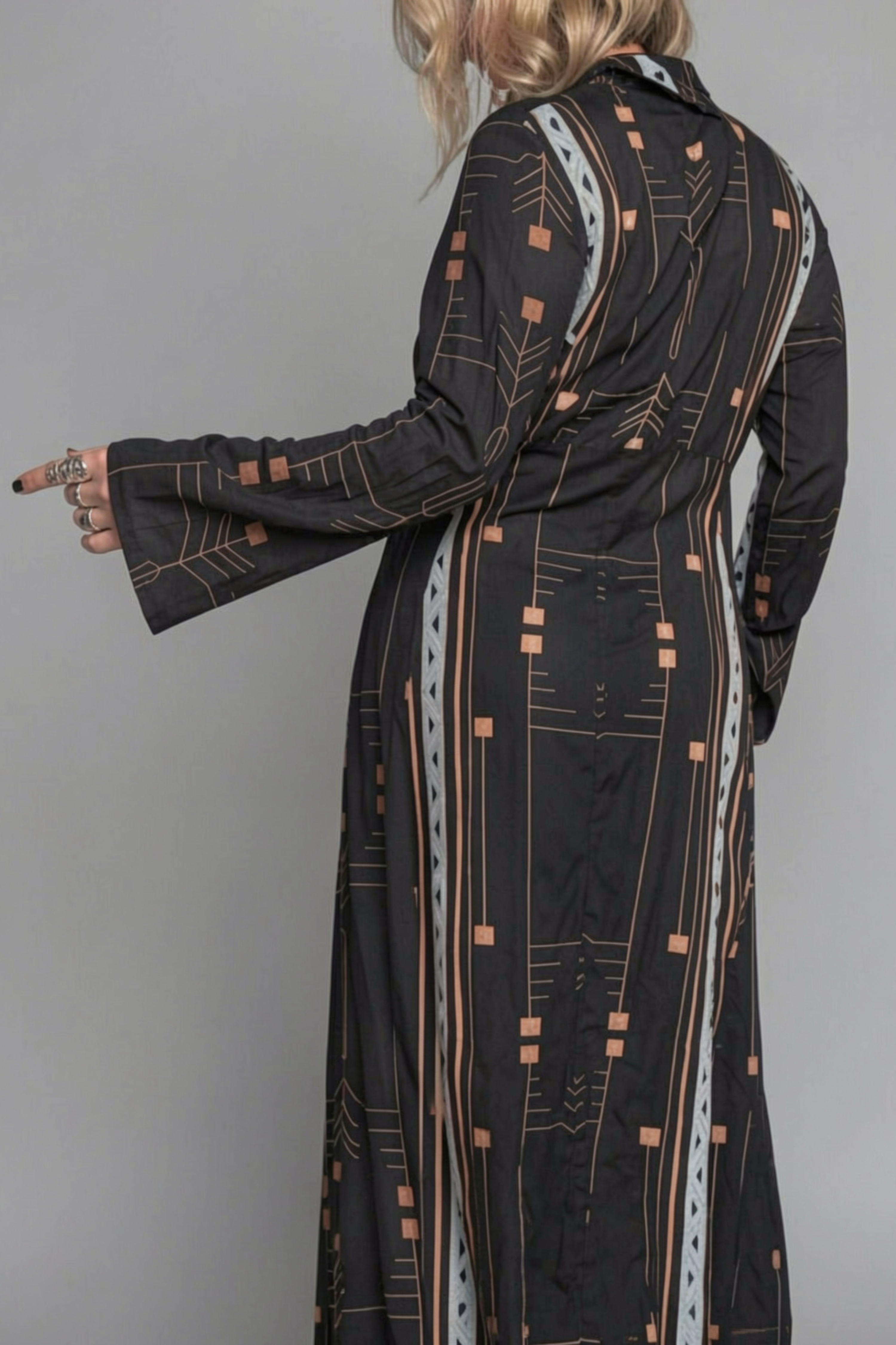 Kaia Maxi Dress ✦ Geo print
