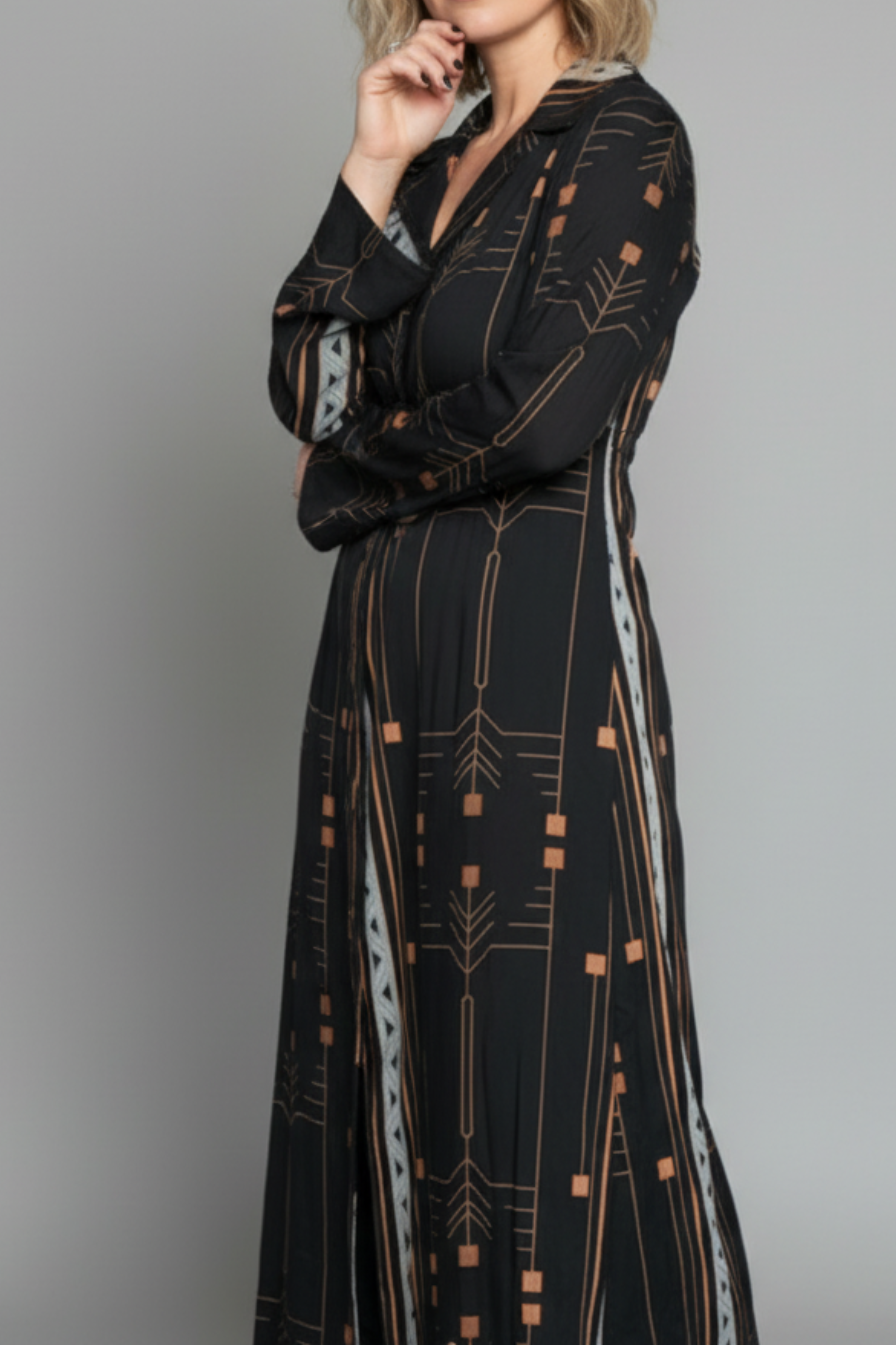 Kaia Maxi Dress ✦ Geo print
