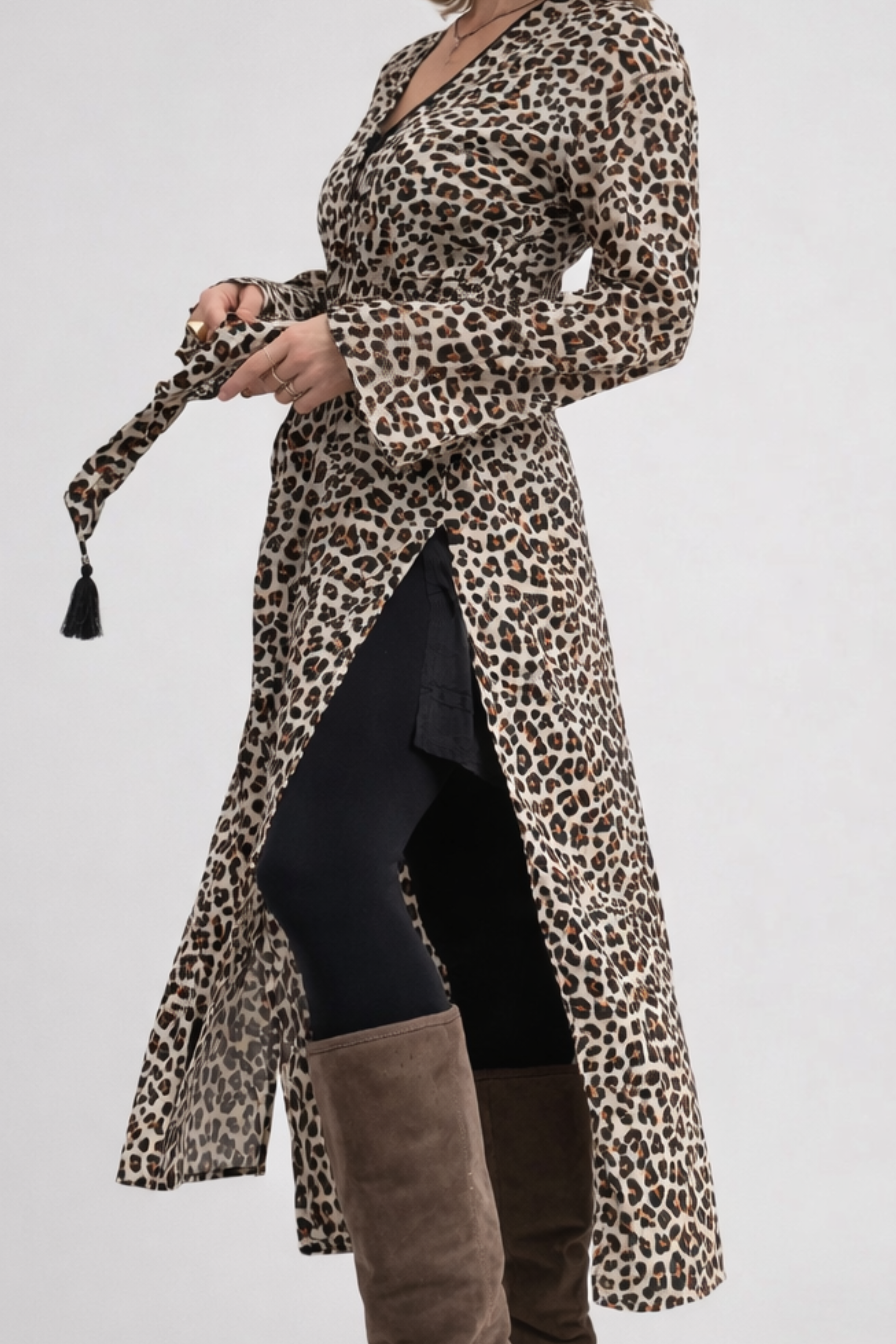 Luma Kimono Dress ✦ Leopard Print