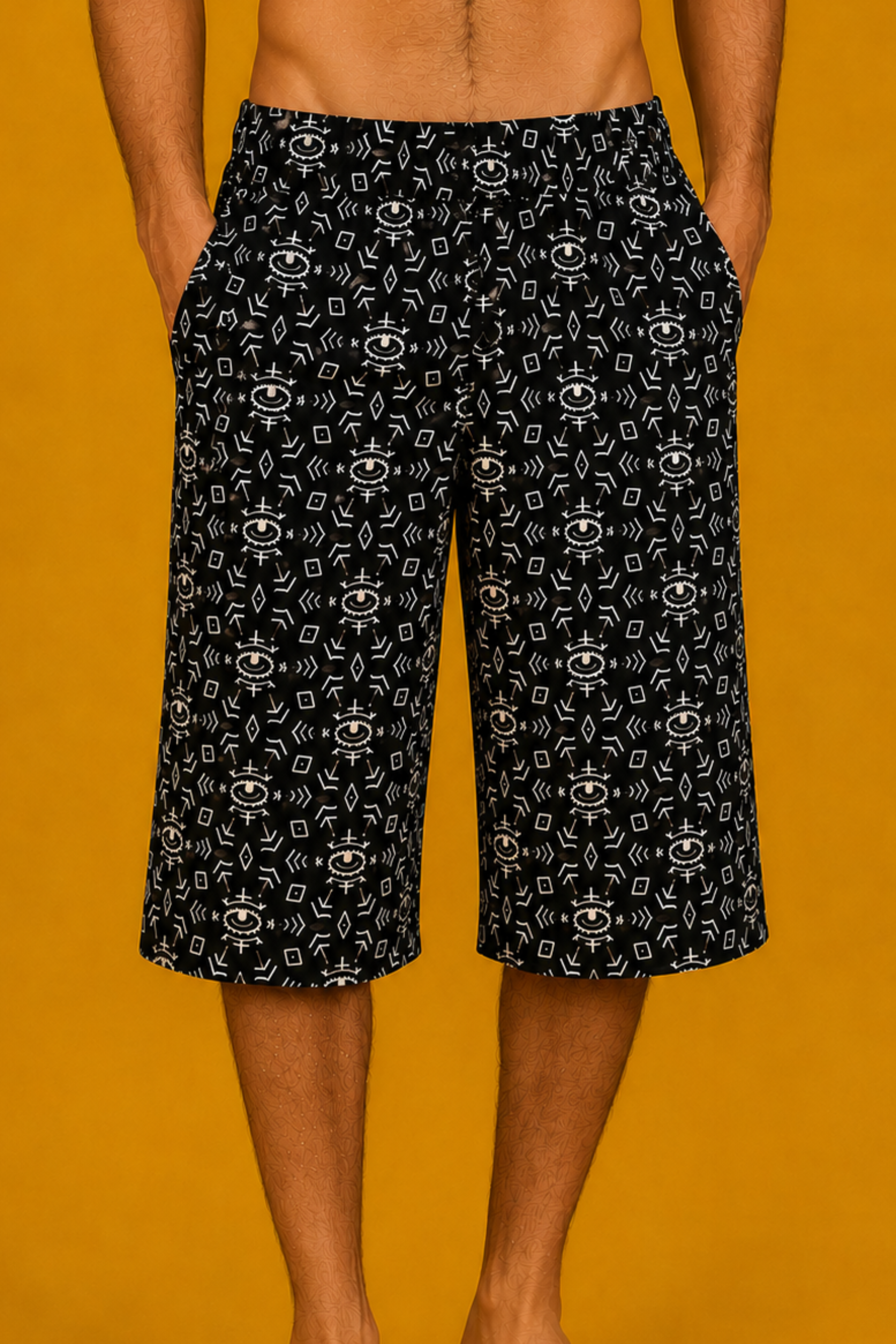 Milo Shorts ✦Faluja BW Print