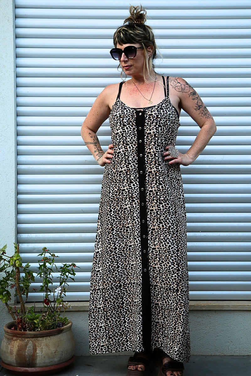 Nika maxi dress --> Leopard Print