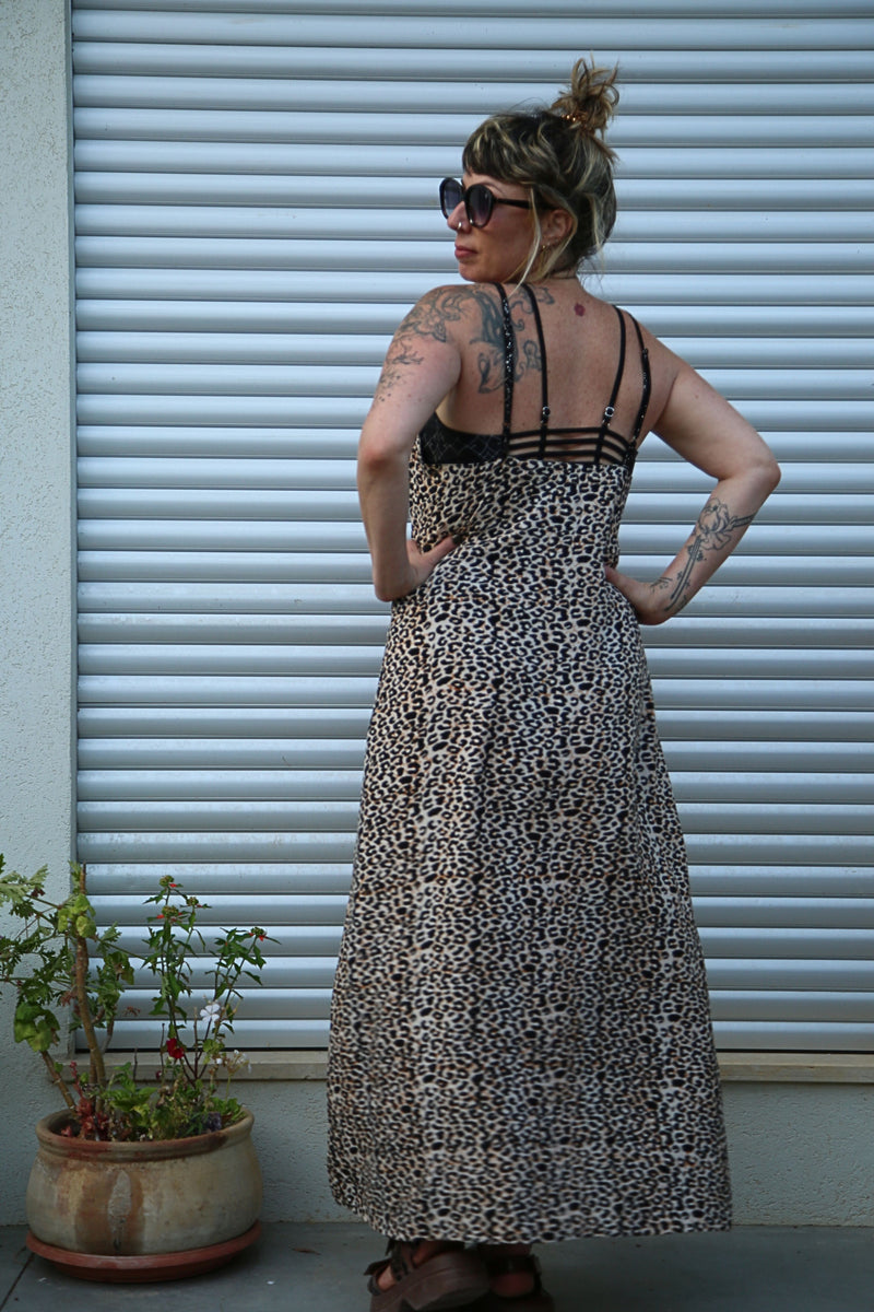 Nika maxi dress --> Leopard Print