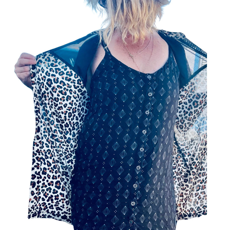 Button tunic dress -->  Leopard print