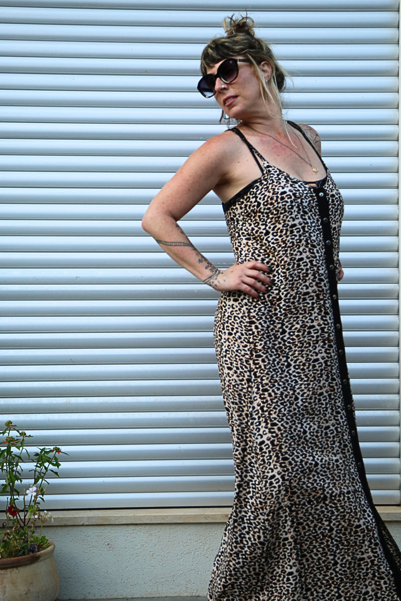 Nika maxi dress --> Leopard Print