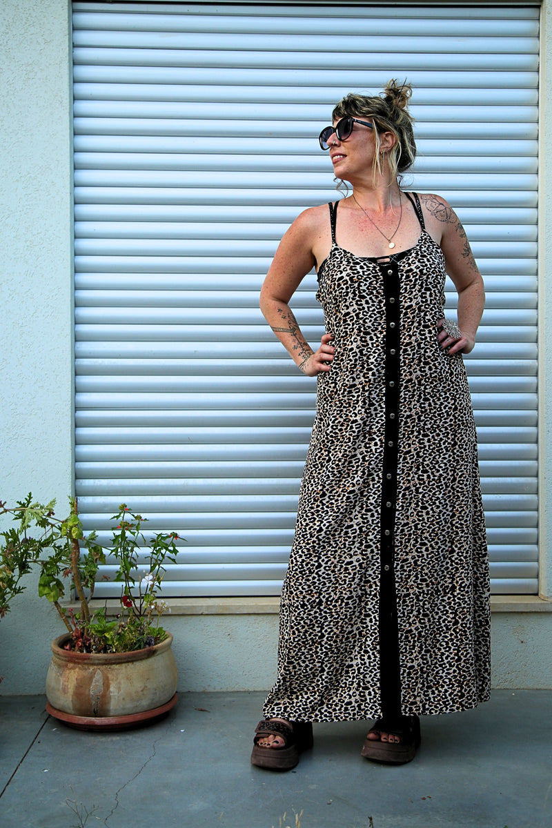 Nika maxi dress --> Leopard Print