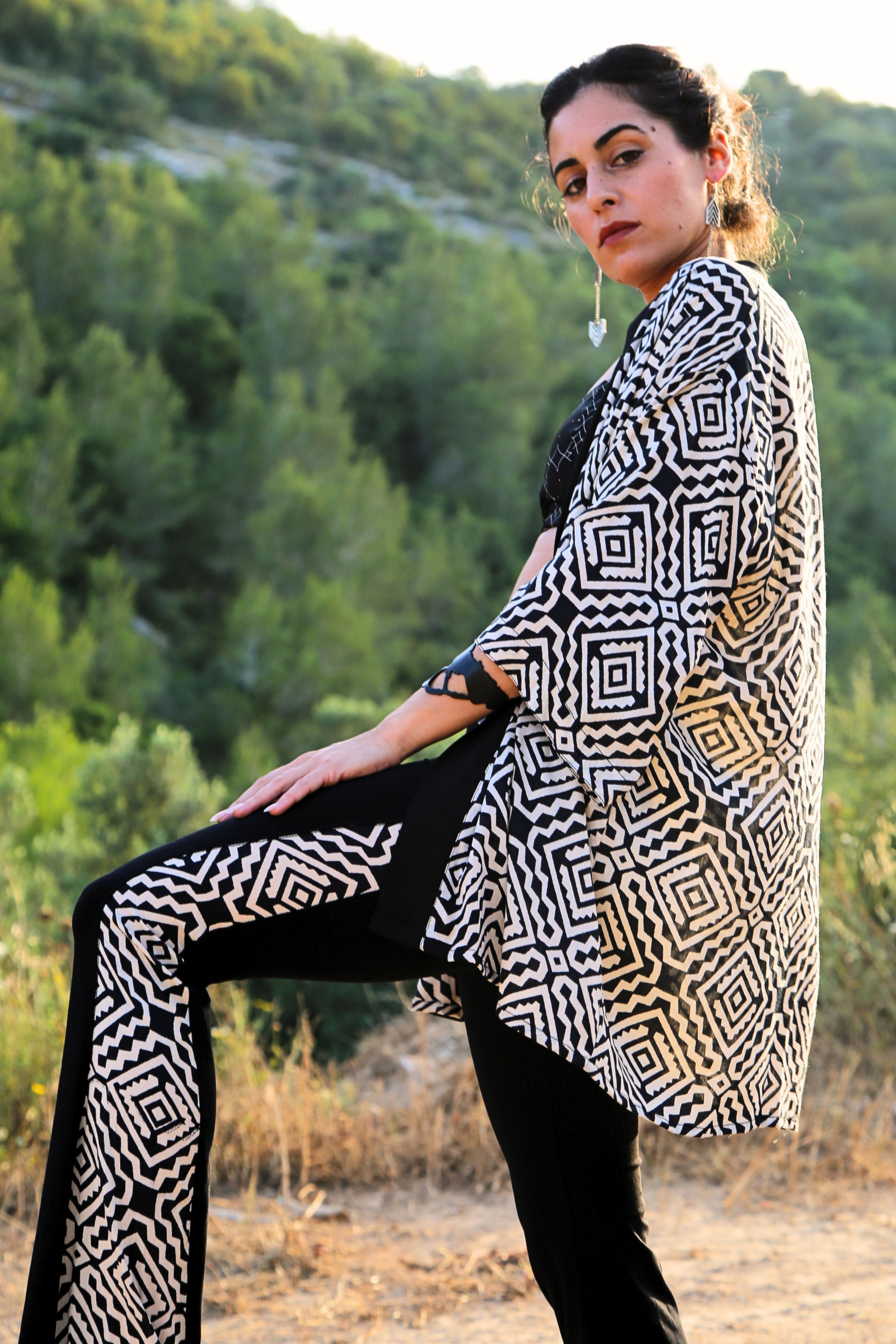 טייץ בגזרת פדלפון--> שחור לבן 