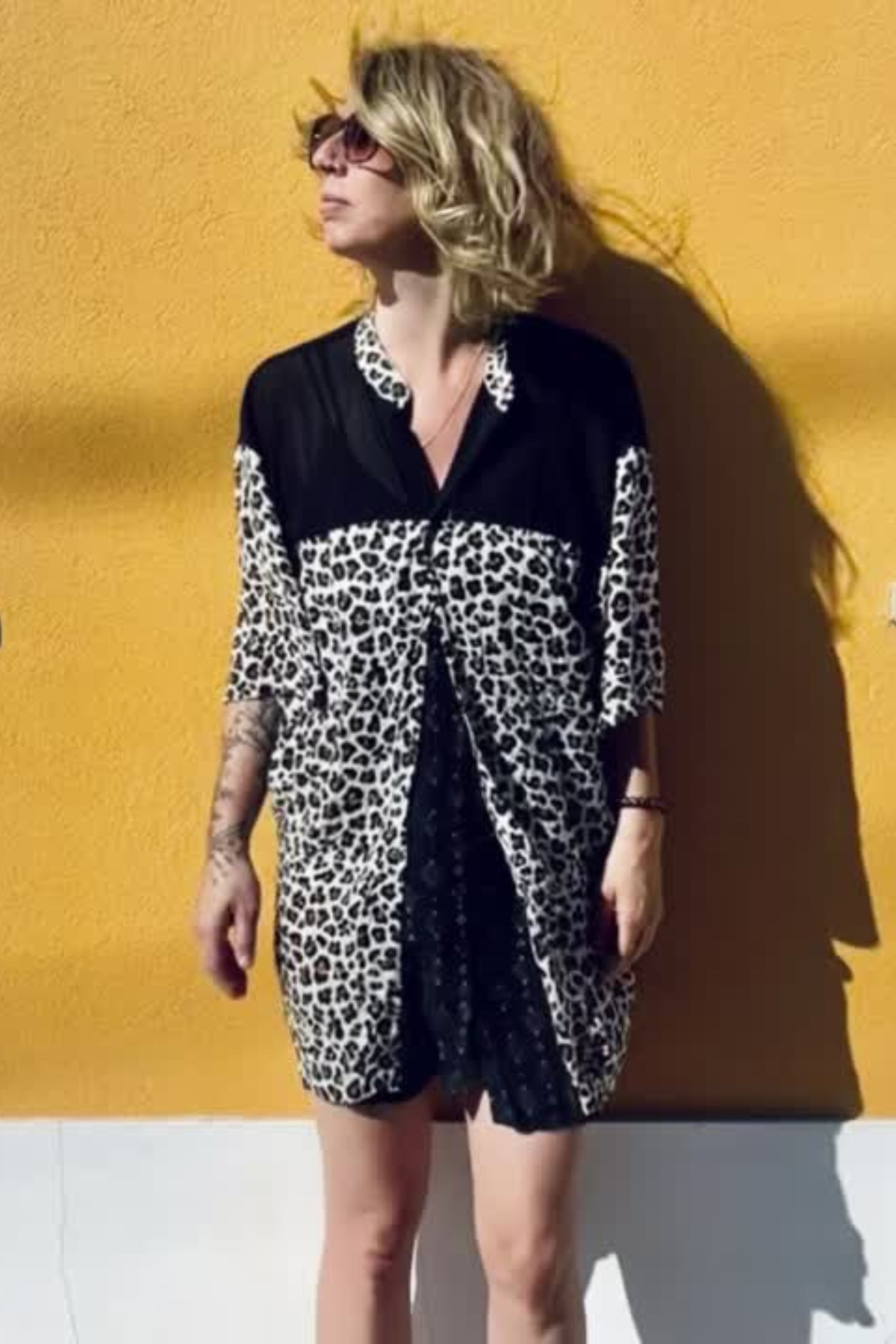 Button tunic dress ✦ Leopard print