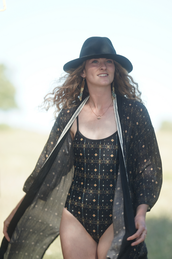 Swimsuit and Kimono Matching Set