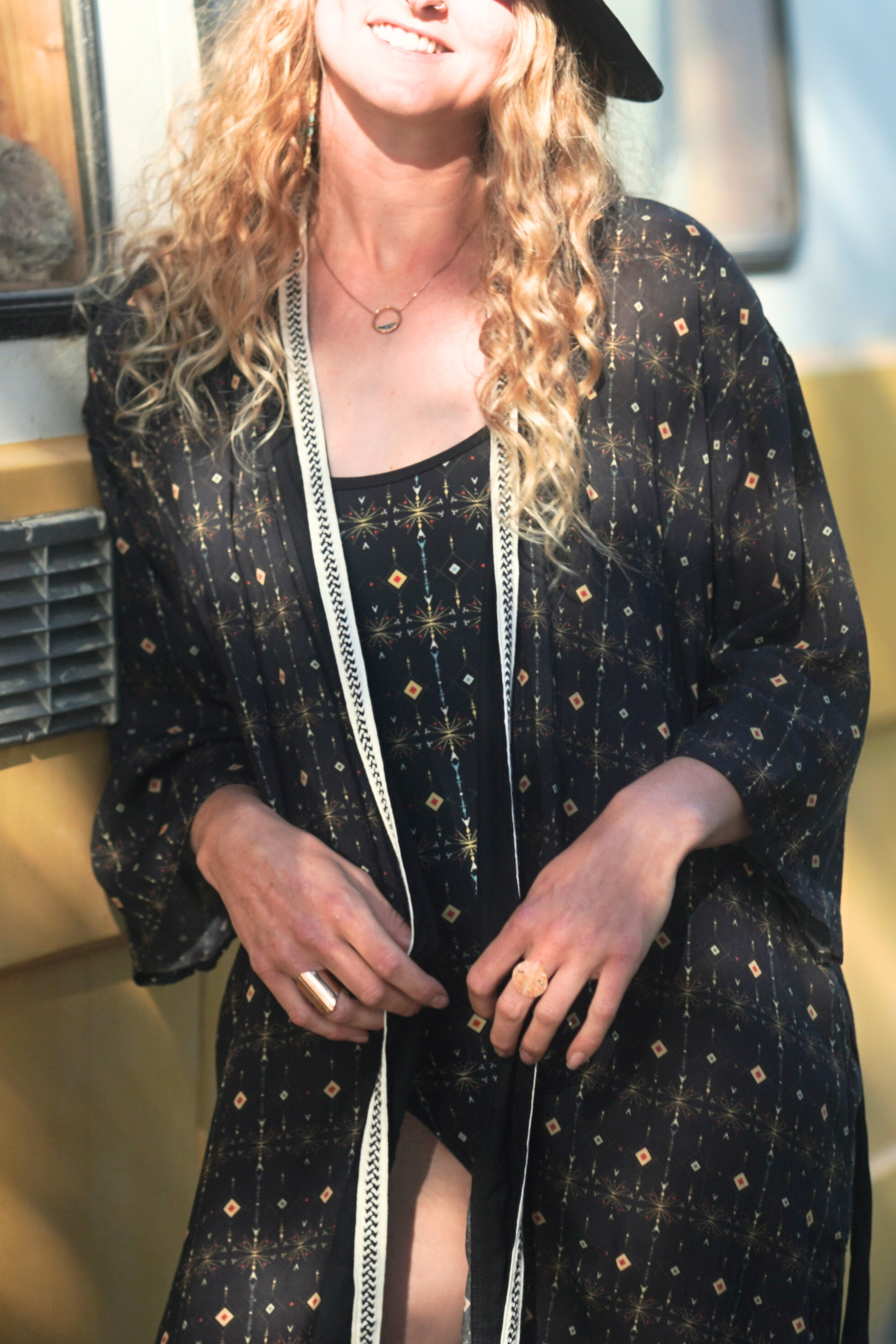 Swimsuit & Kimono ✦ Fireworks Print