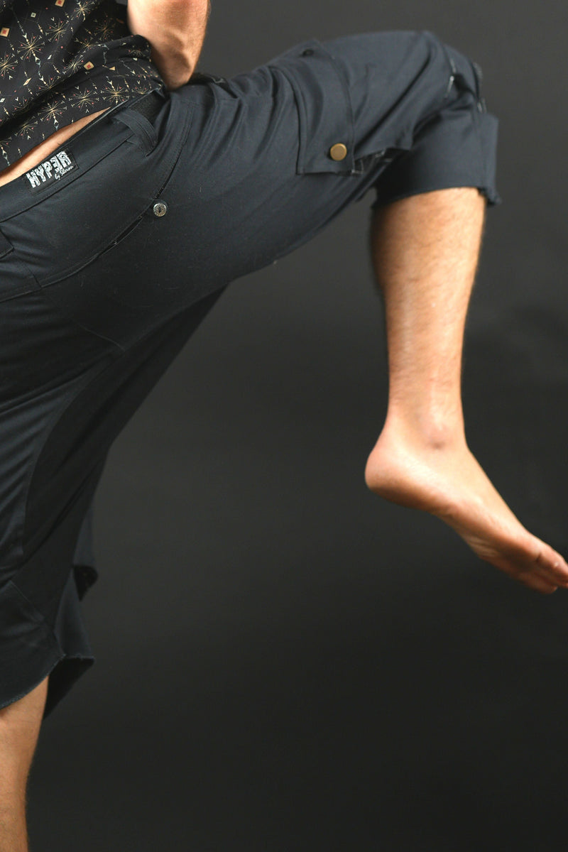 black Drop Crotch mens Shorts