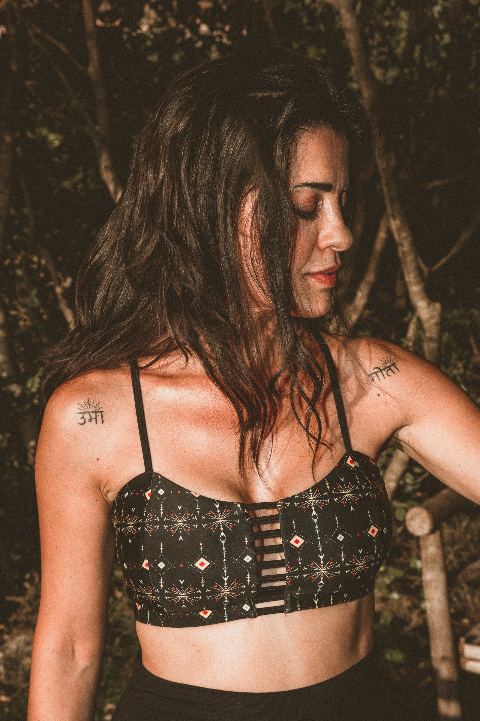 Mia Crop top✦ Fireworks Print