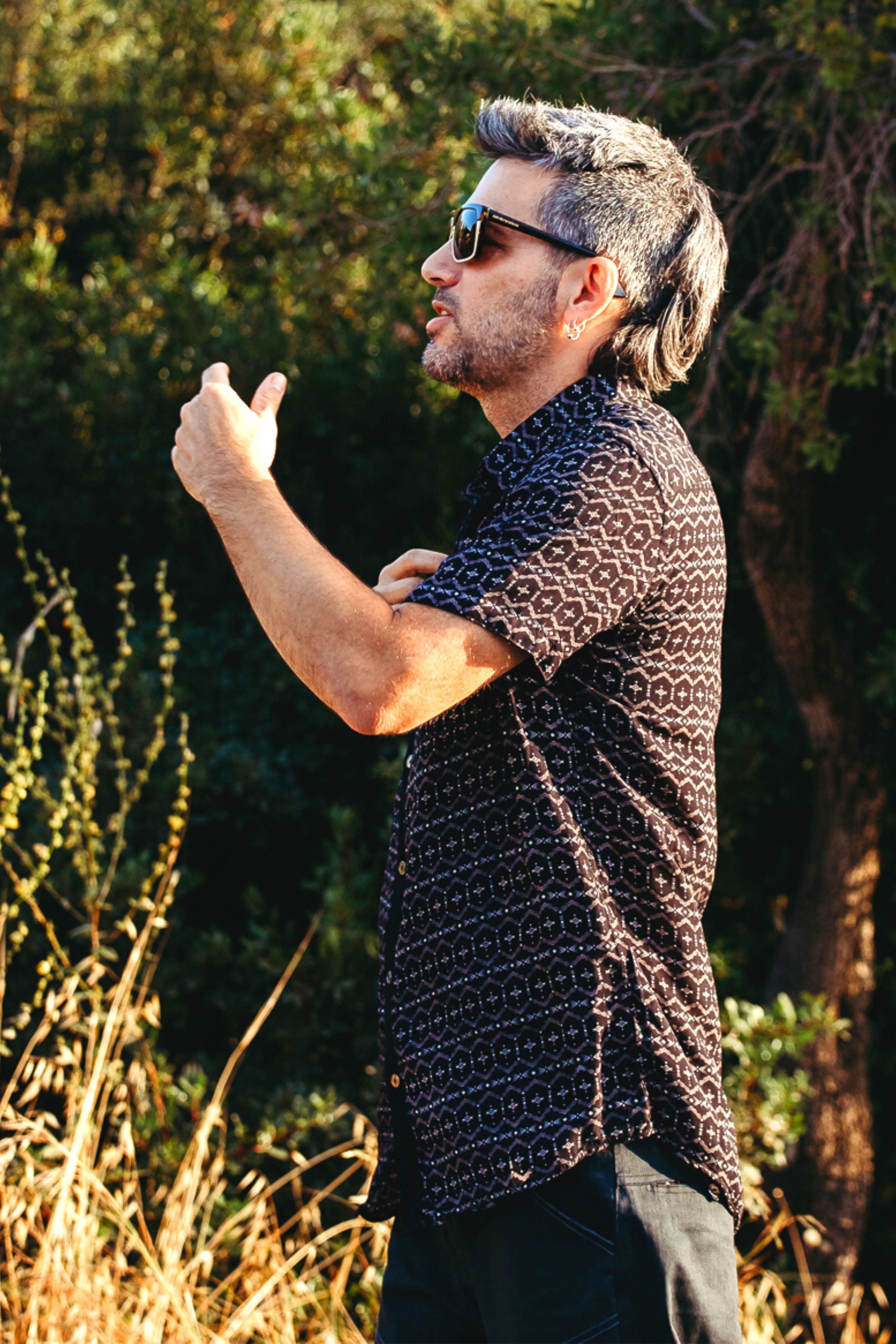 Luca Button Shirt ✦ Tribal print