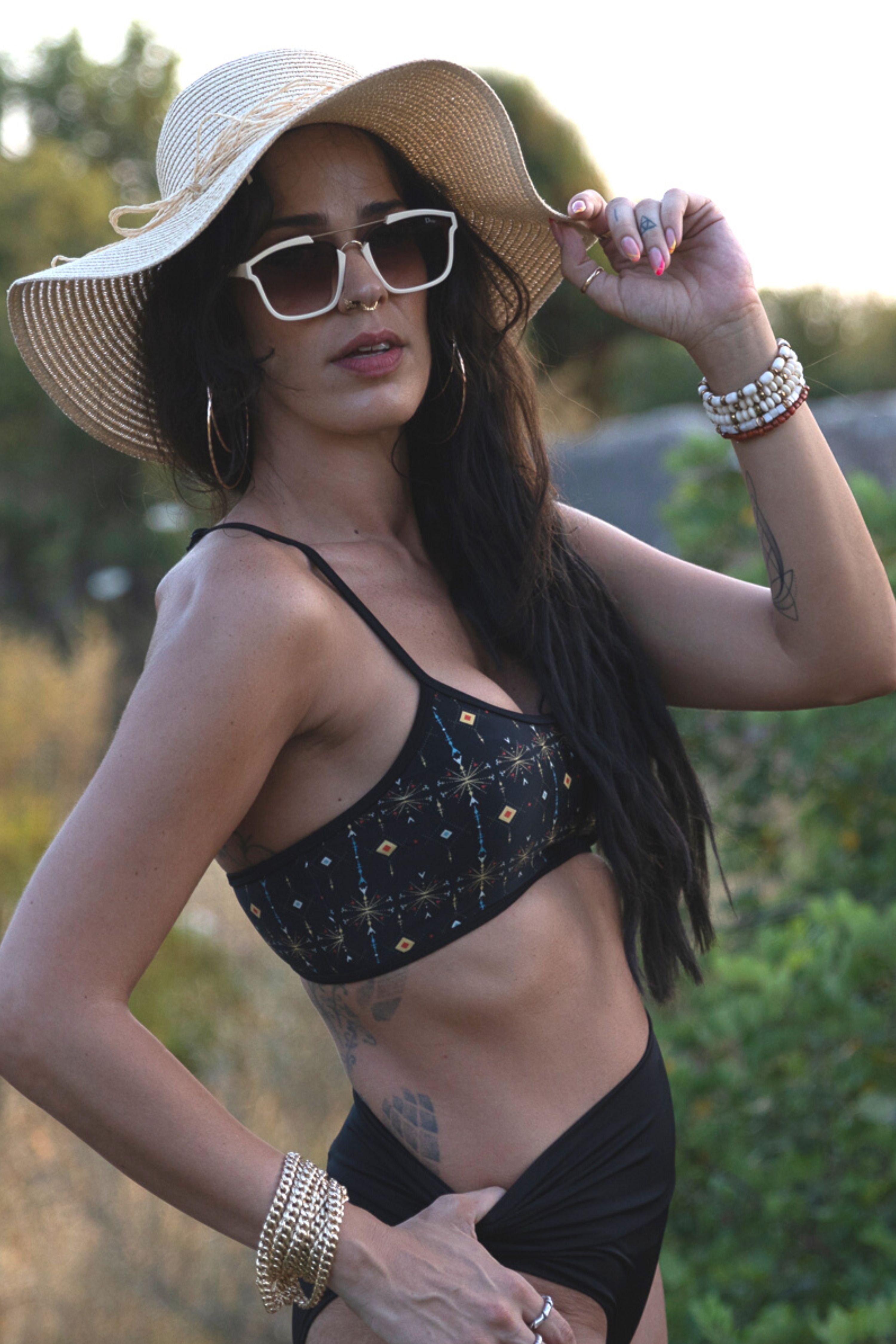Lily Bikini Top✦ Fireworks Print