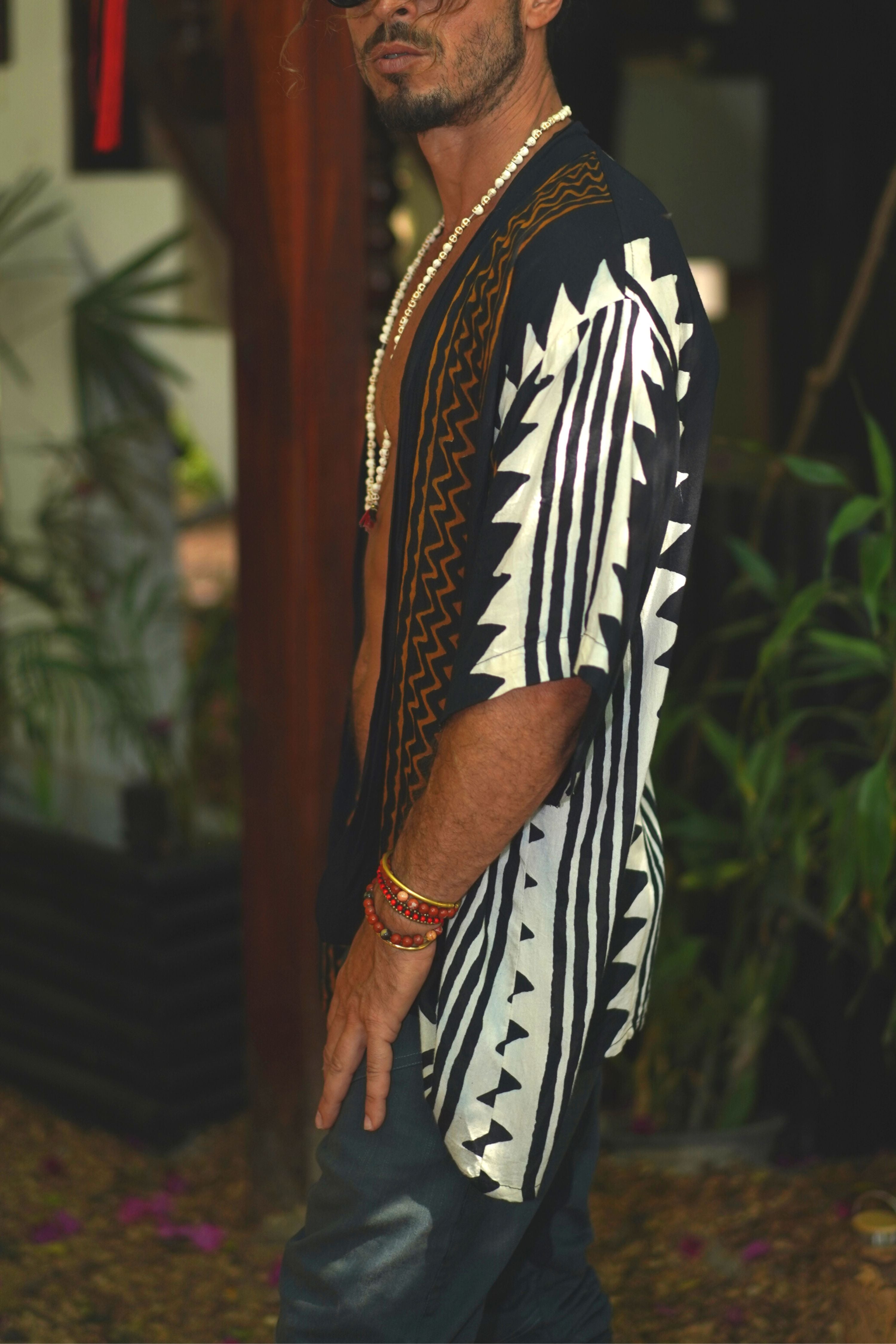 קימונו לגבר-> טרייבל פרינט 