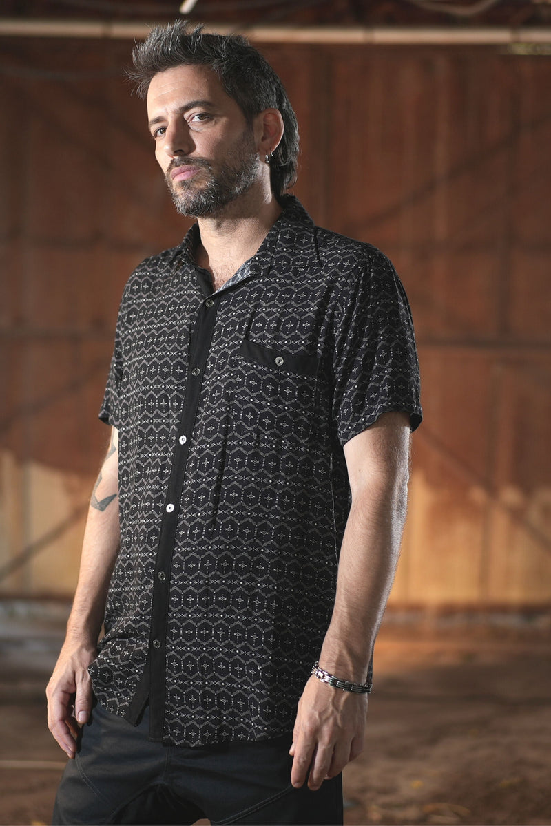 Printed Button Shirt | Tribal Print