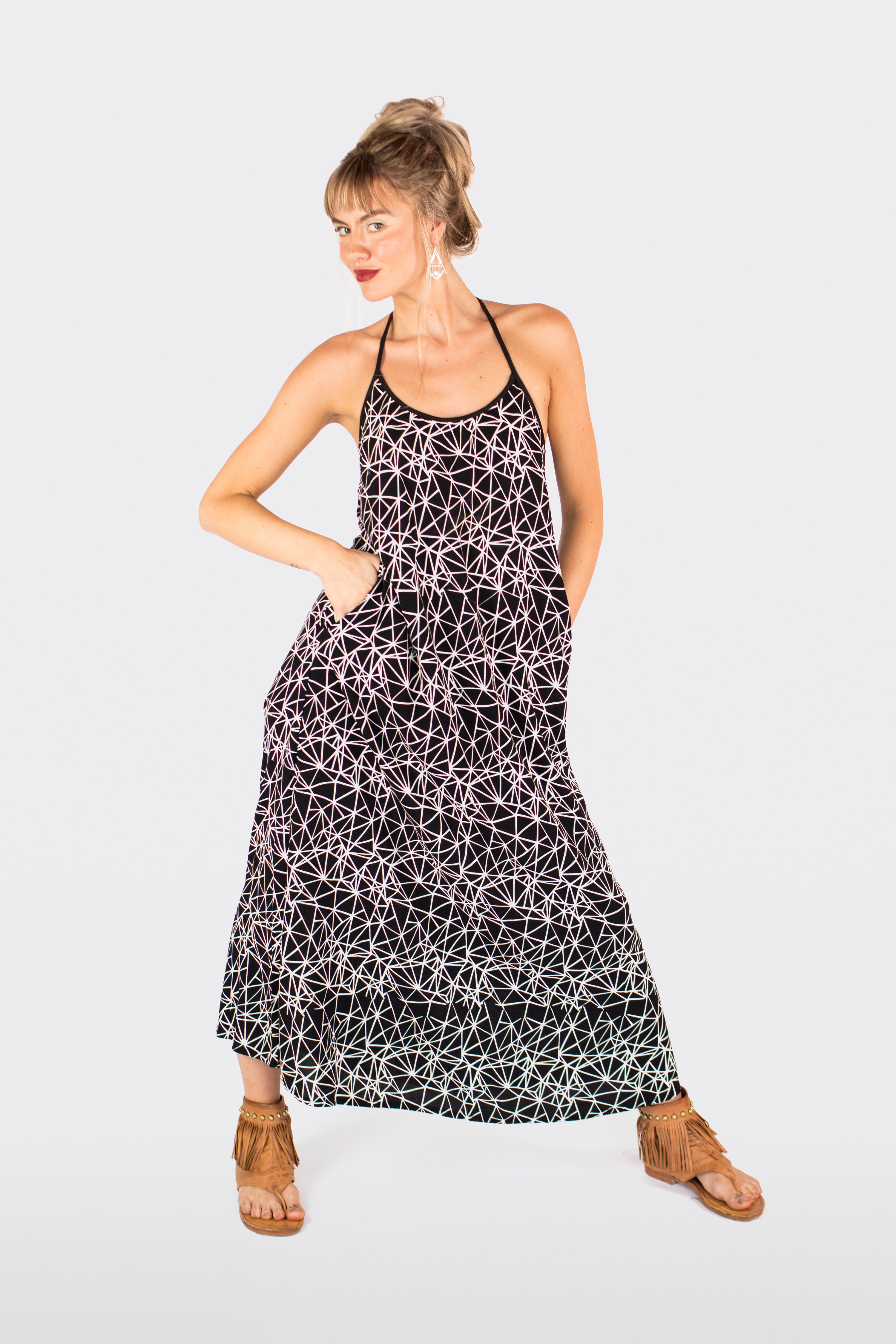 Women Casual Maxi Dress with pockets