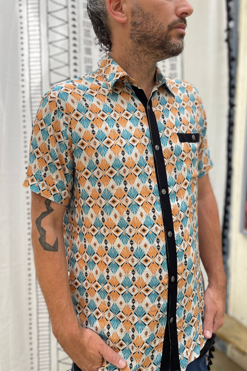colorful button shirt mens