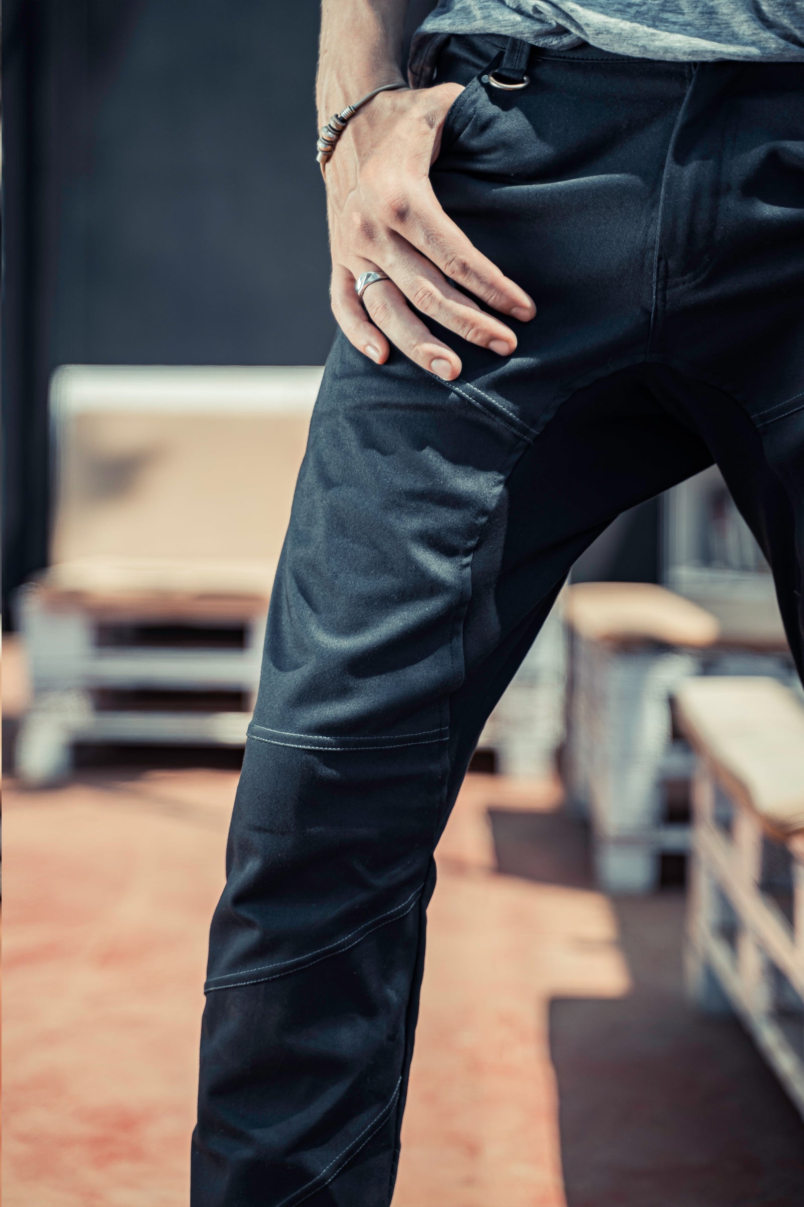 Men's Drop Crotch Pants – Sheron Designs - Main Image