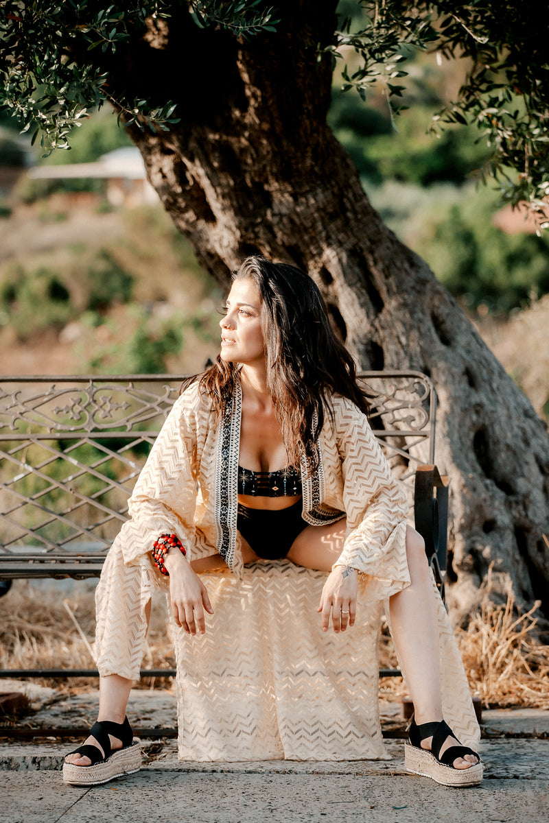 Swimwear Cover Up --> Cream